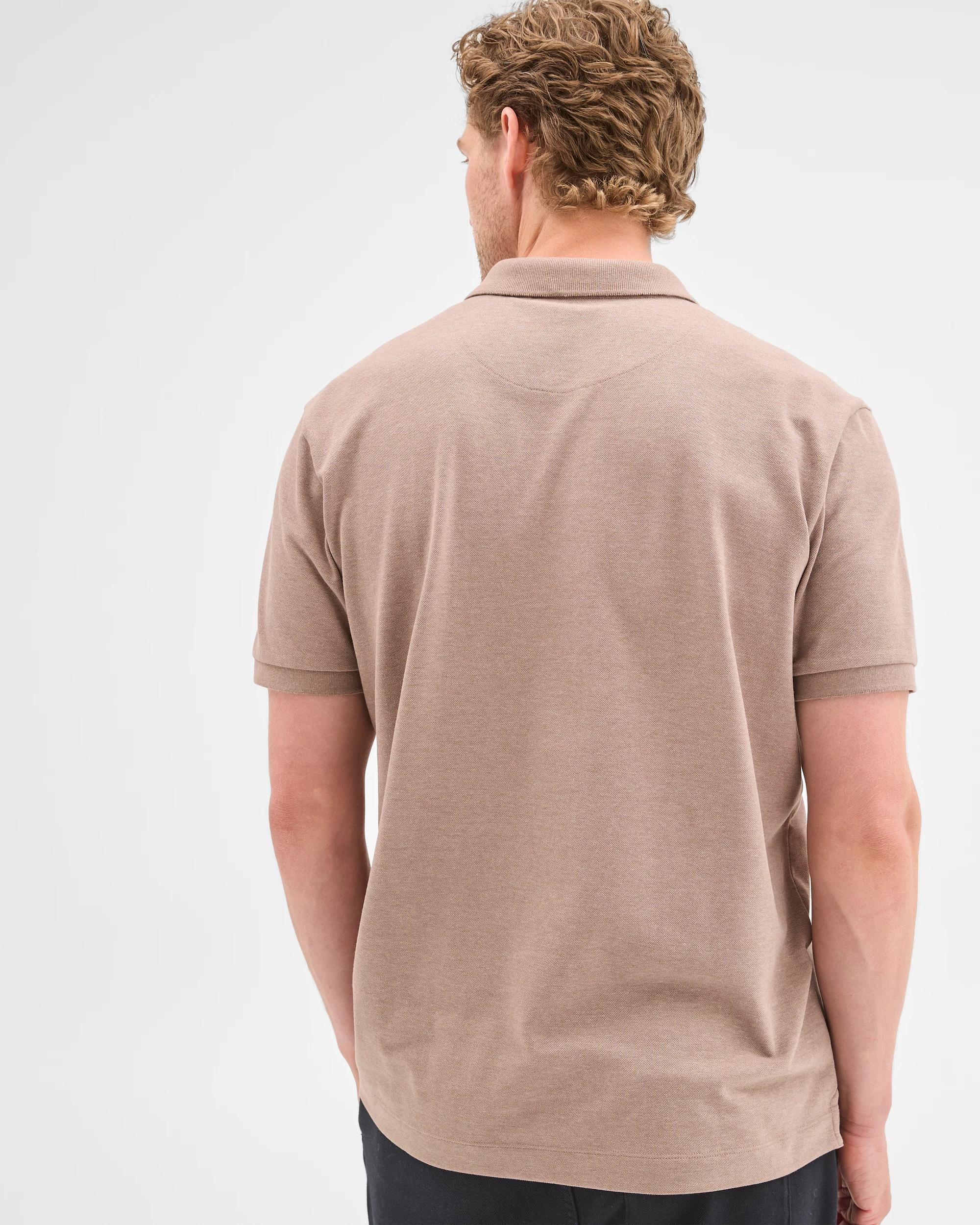 2 Target Australian Cotton Rich Pique Polo Top LIGHT BROWN MARLE, 2 of 6