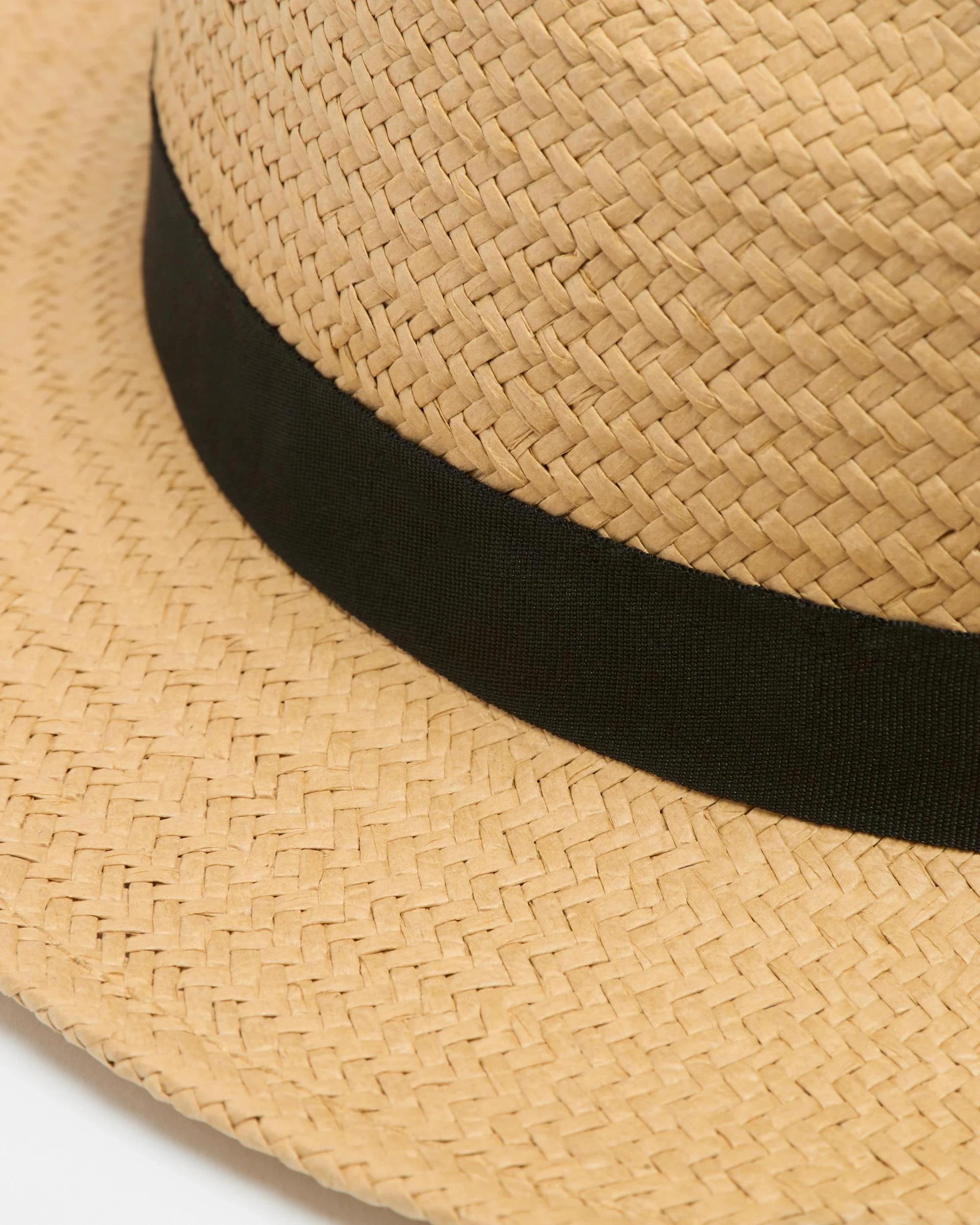 2 Target Paper Straw Fedora Hat NEUTRAL, 2 of 2
