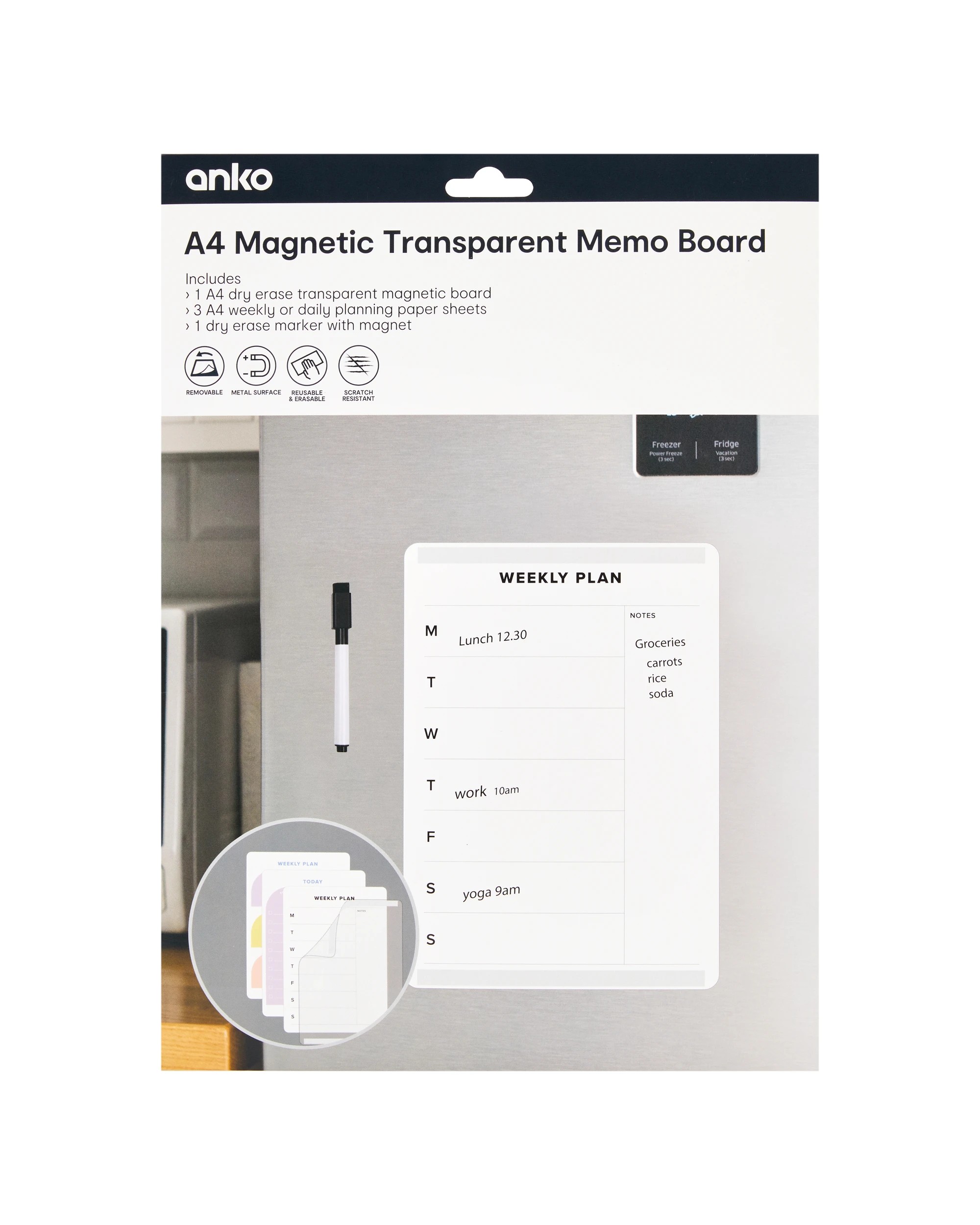 5 A4 Magnetic Transparent Memo Board, 5 of 6