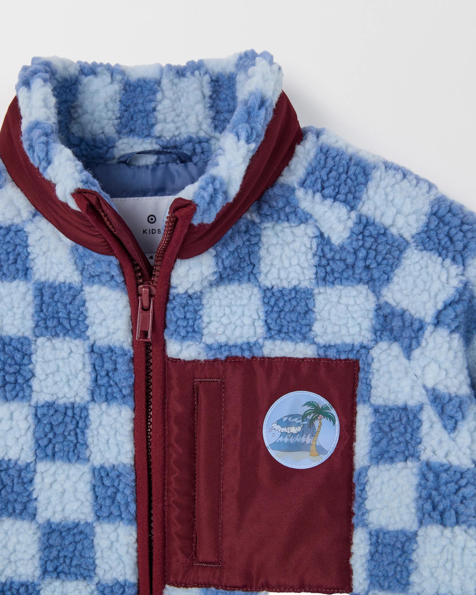 7 Target Kids Teddy Fleece Zip Through Jumper BLUE, 7 of 7