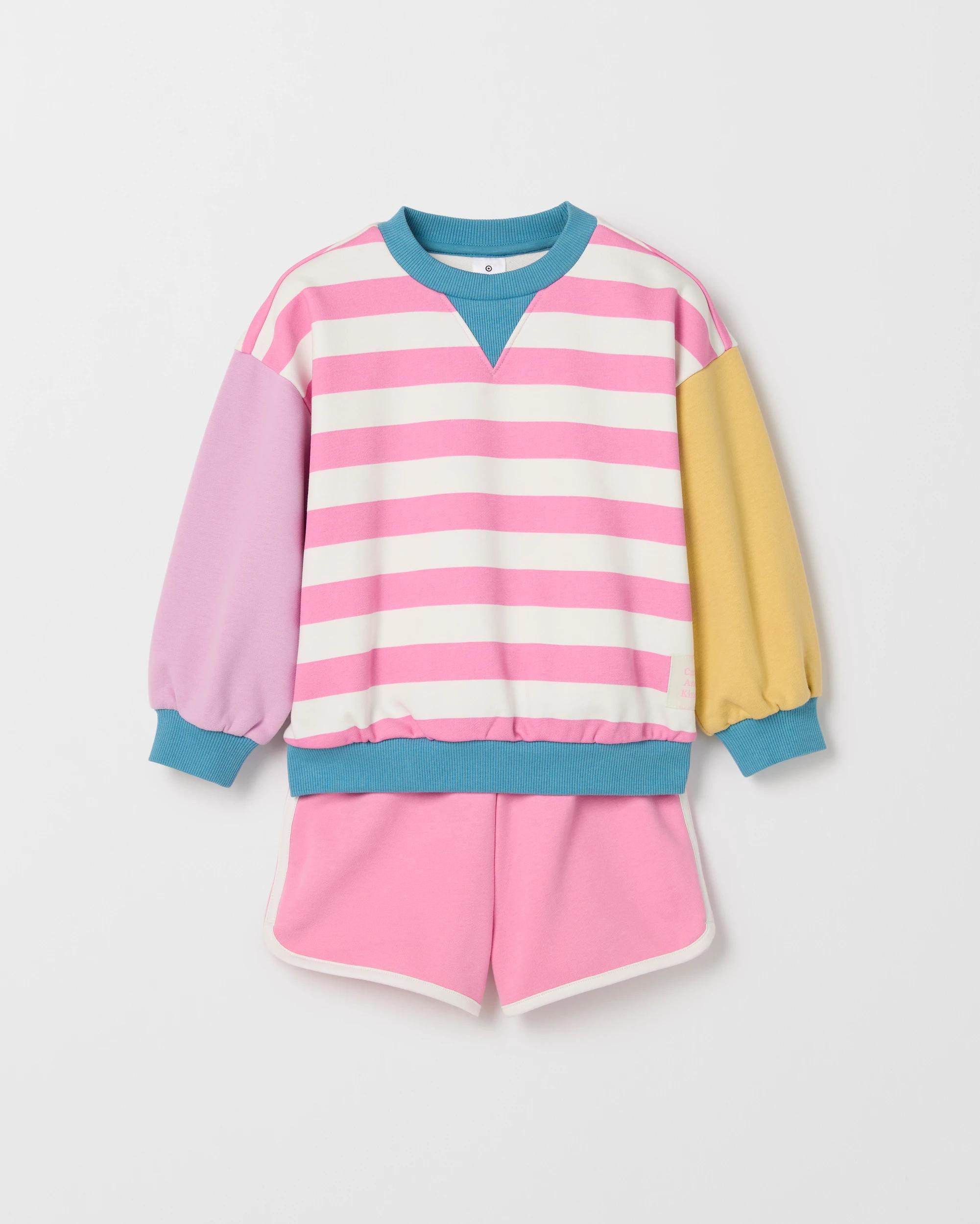 5 Target Kids Australian Cotton Blend Jumper and Shorts Set PINK STRIPE, 5 of 6