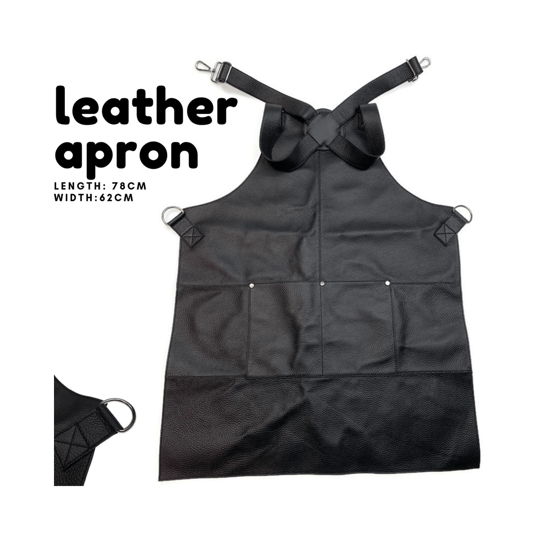 6 BR Home Buffalo Leather Waterproof Apron for Cooking and Hairdressing, 6 of 7