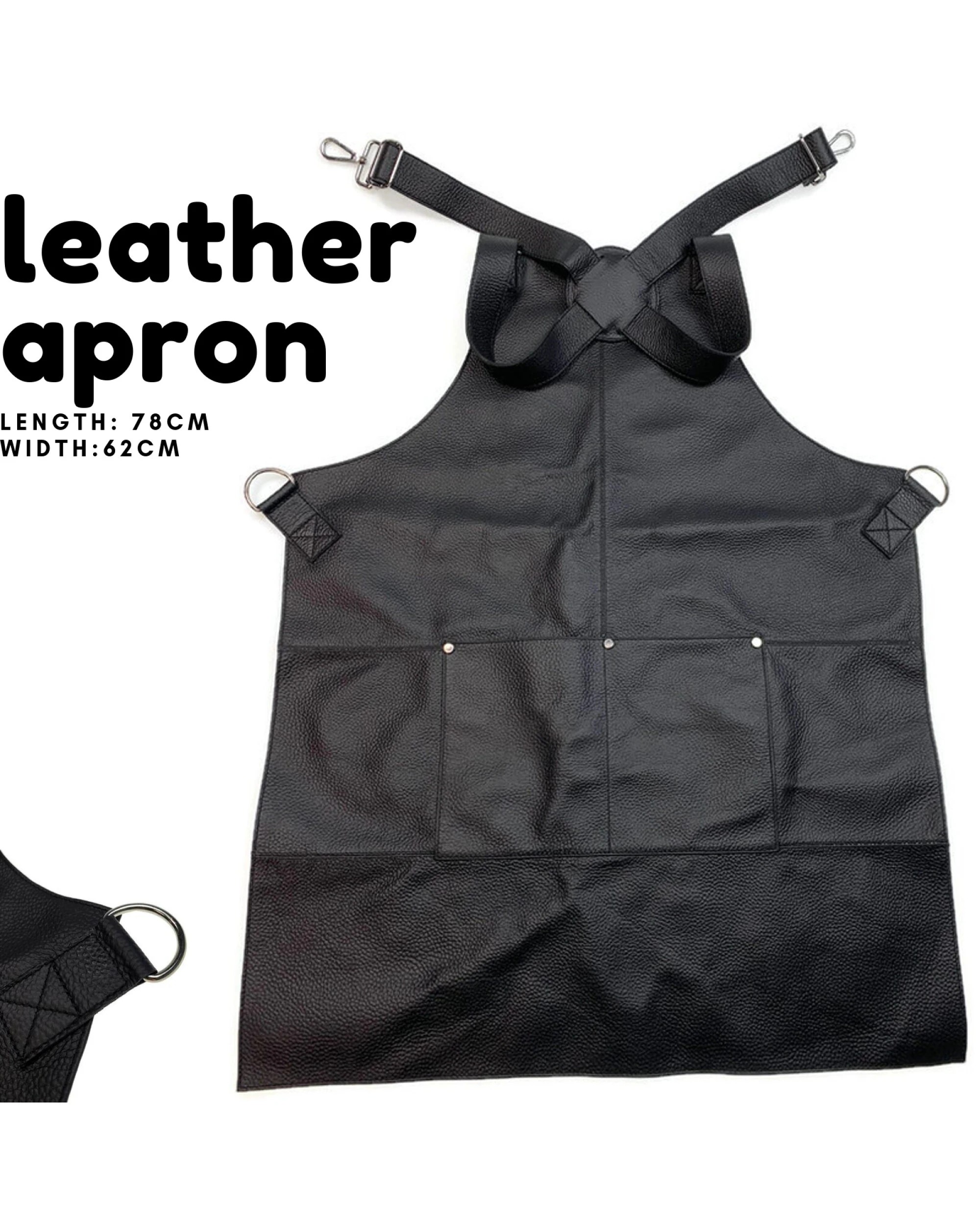 6 BR Home Buffalo Leather Waterproof Apron for Cooking and Hairdressing, 6 of 7