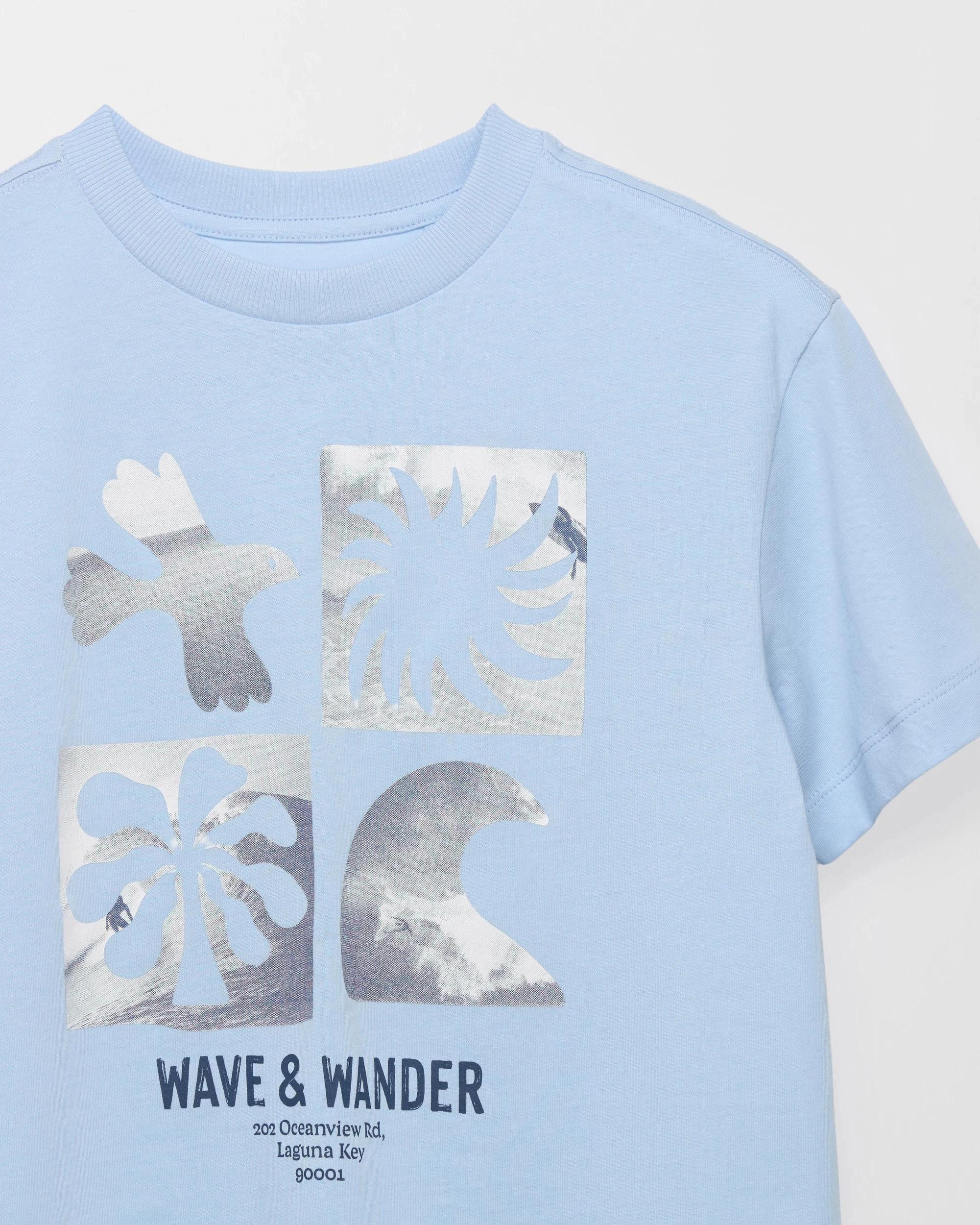 6 Target Kids Australian Cotton Short Sleeve Print T-Shirt LIGHT BLUE, 6 of 6