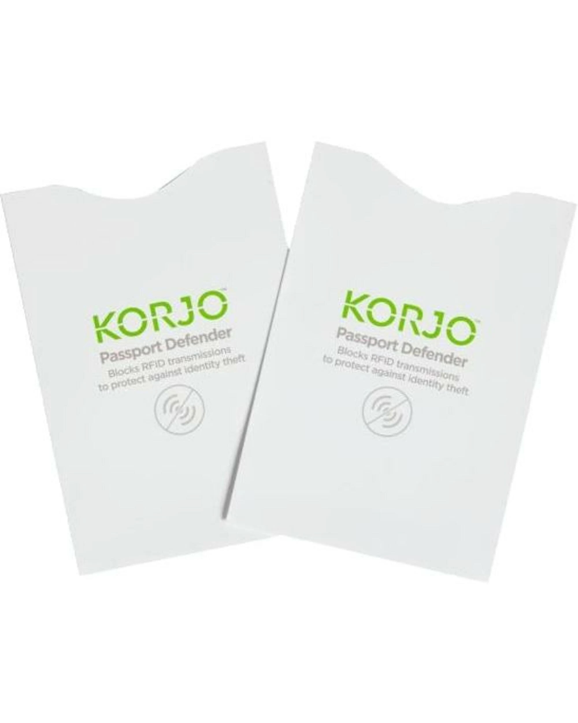 1 Korjo RFID Passport Defender Sleeves - 2-Pack - White, 1 of 3