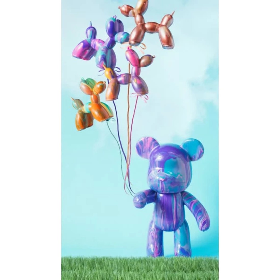 7 Pour Palz Mini Balloon Dog Keyring - Assorted, 7 of 7