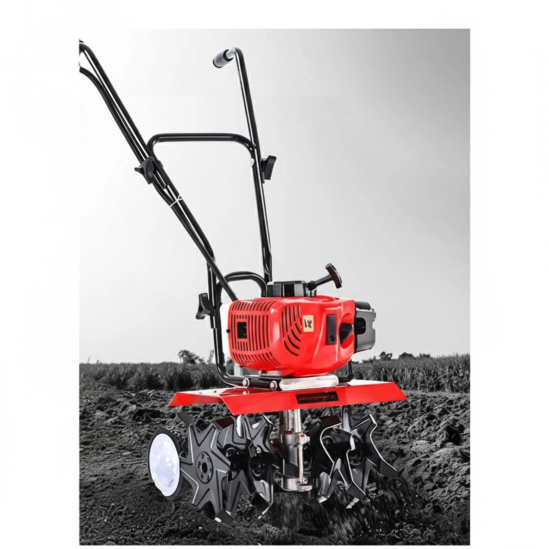 4 Giantz 65CC Tiller Rototiller Garden Cultivator 6 Blades Soil Power Rotary Hoe - Multi, 4 of 7