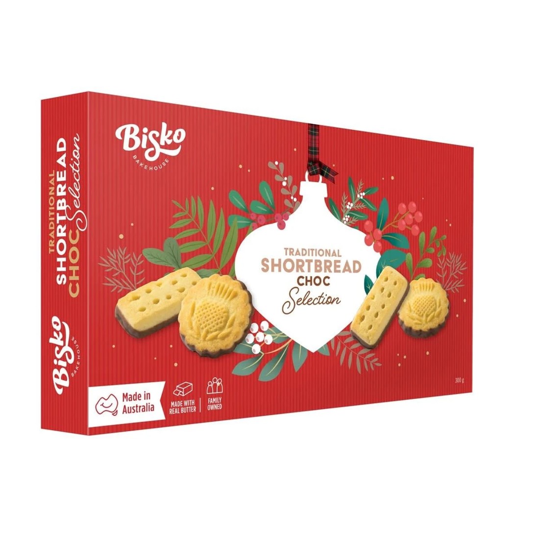 1 Bisko Bakehouse Traditional Shortbread Choc Selection 300g, 1 of 3