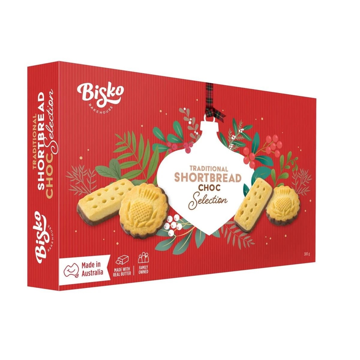 1 Bisko Bakehouse Traditional Shortbread Choc Selection 300g, 1 of 3