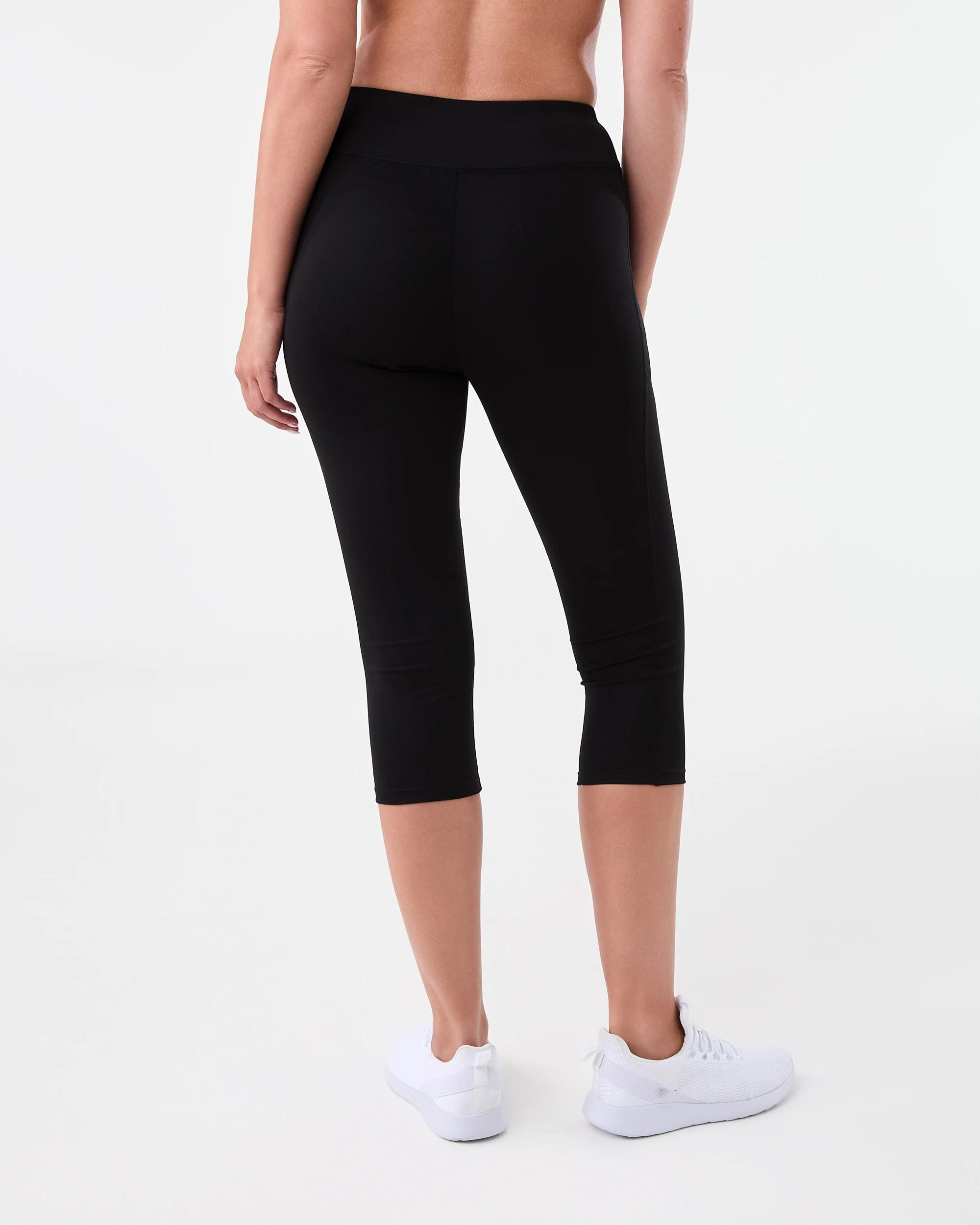 4 Active Womens Core Crop Everyday Comfort Leggings BLACK, 4 of 5