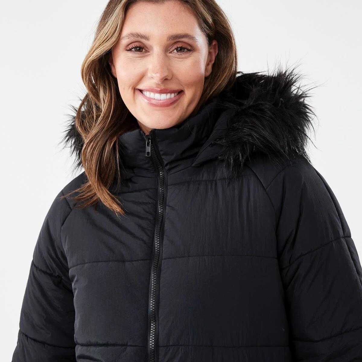 5 Longline Puffer Jacket Black, 5 of 8