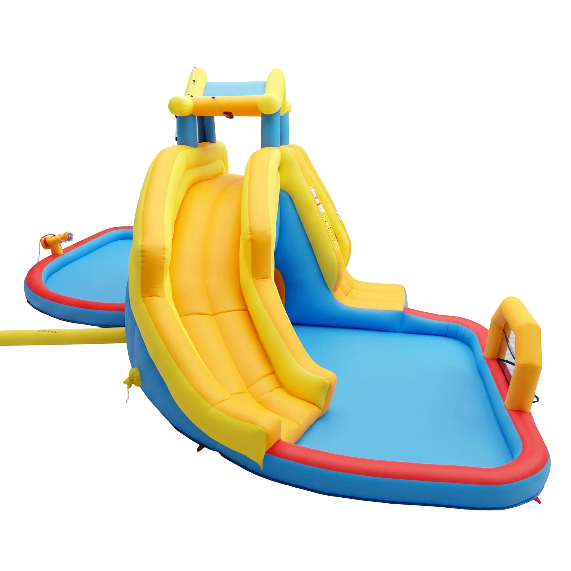 3 Keezi Inflatable Kids Pool Water Slide Splash Castle Dual Slides Football Water Cannon Basketball 622cmx542cm - Multi, 3 of 10
