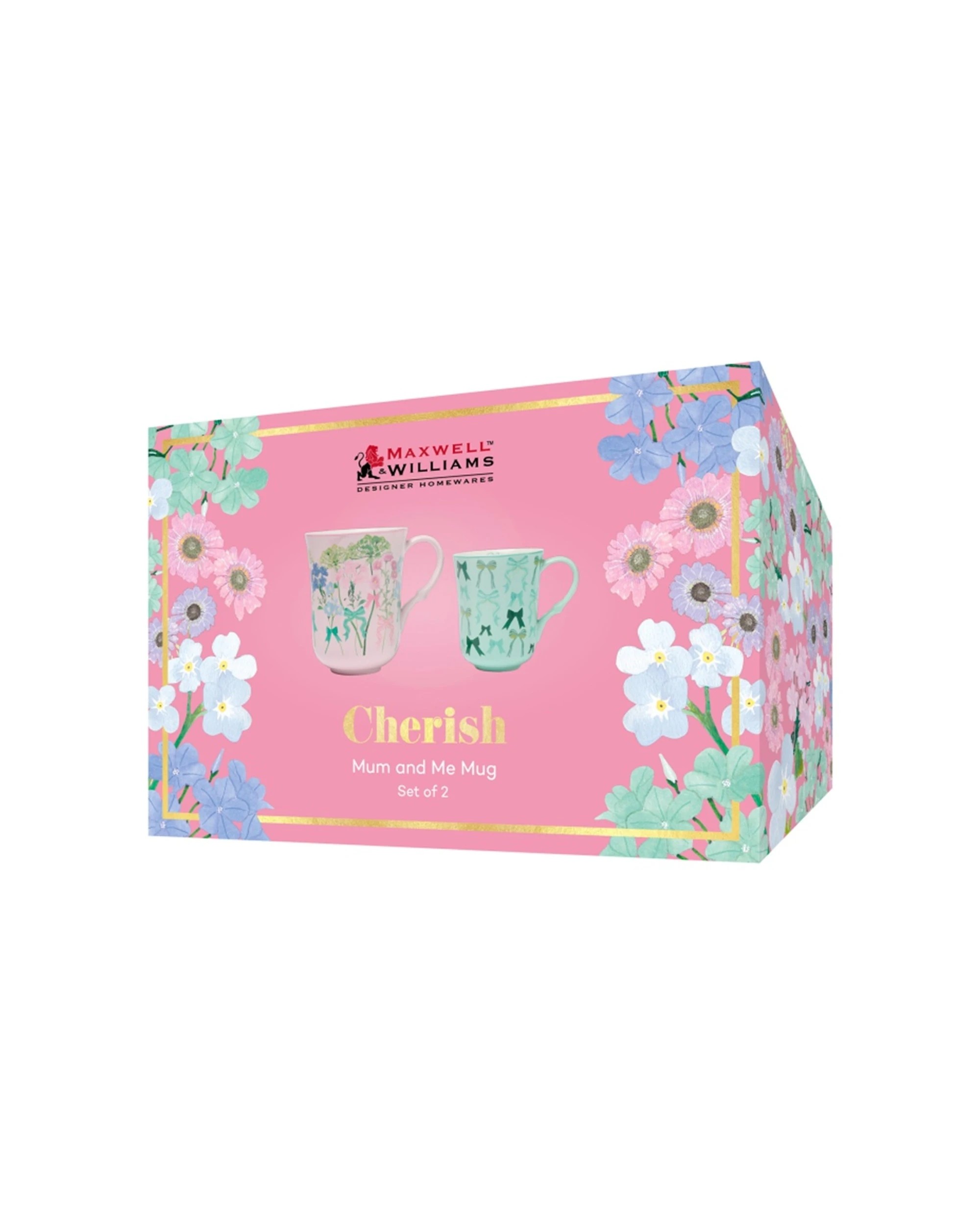 2 Maxwell & Williams 2pc Cherish Mum Me Ceramic Mug Set Floral Design - Multi, 2 of 2