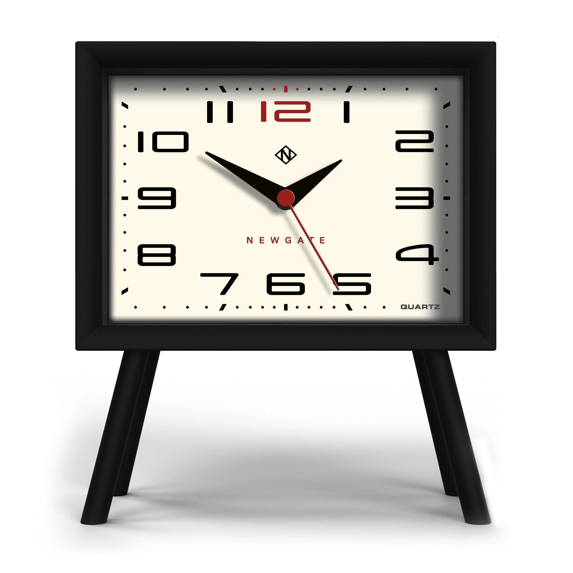 1 Newgate Henry Mantel Clock Neutral Mono Ii Dial - Black, 1 of 4