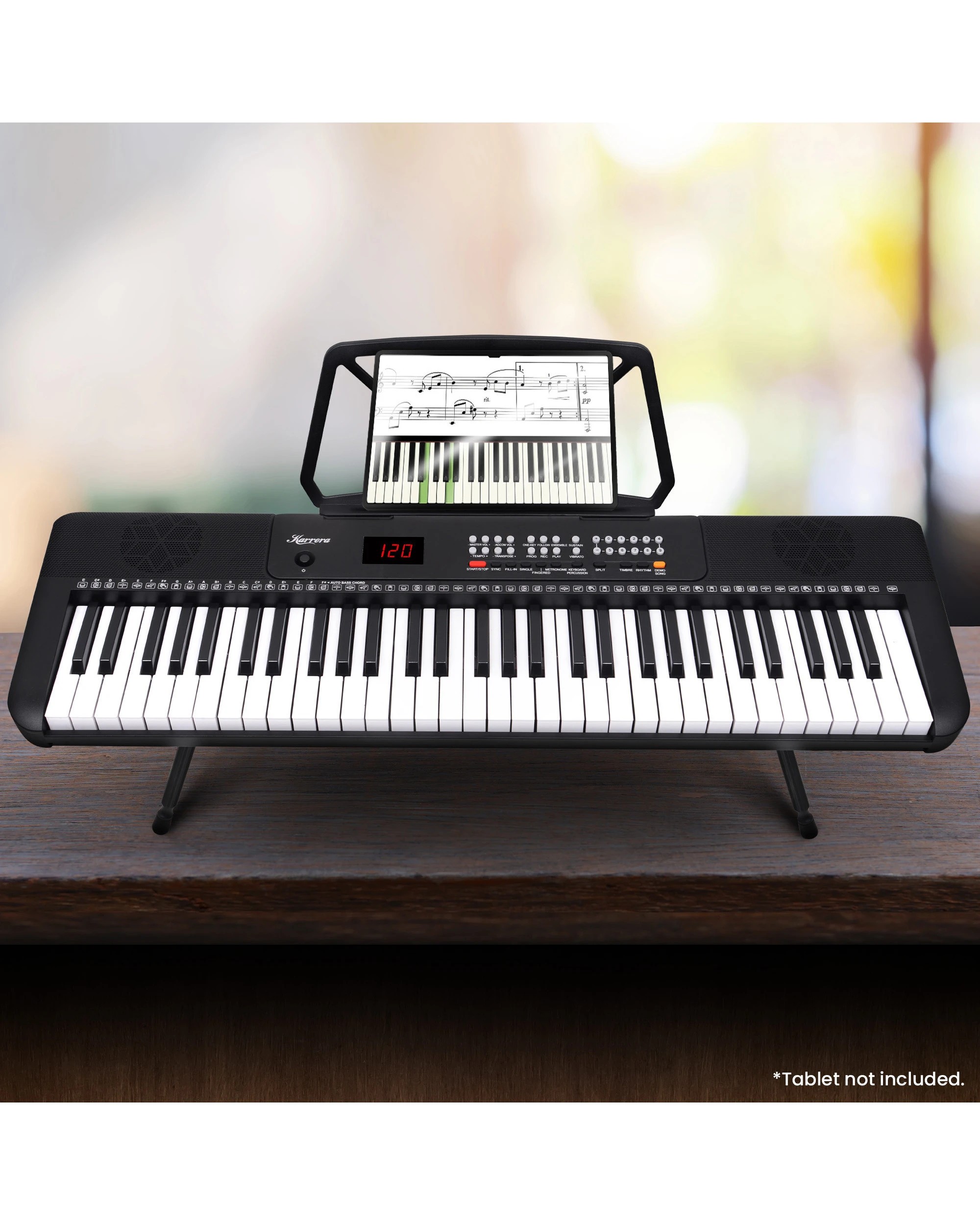 7 Karrera 61-Key Electronic Piano Keyboard with LED and Folding Stand CHJ-SD1 - Black, 7 of 7