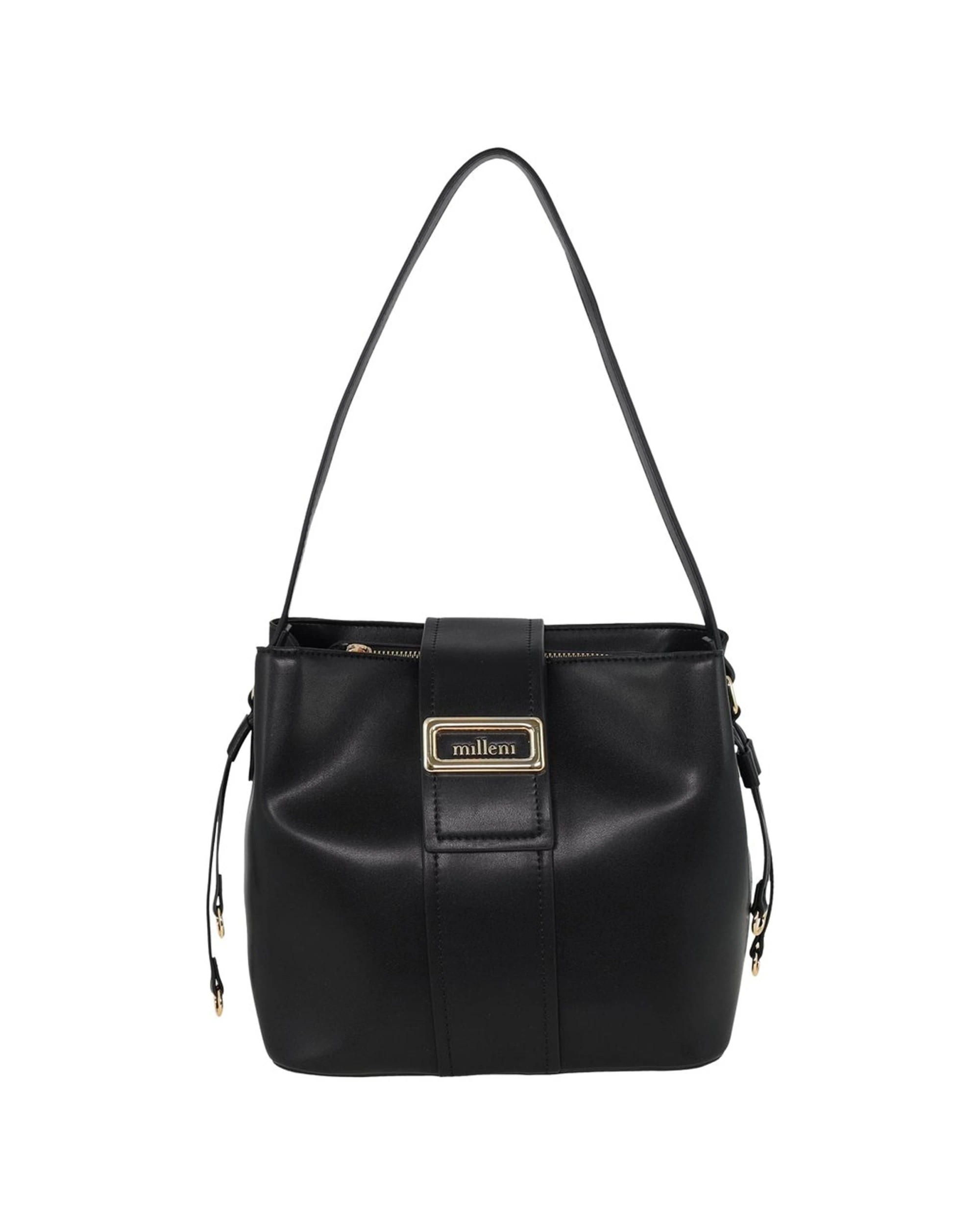 2 Milleni Women's Handbag Vegan Leather Fashion Stylish Mini Tote Bag - Black, 2 of 4