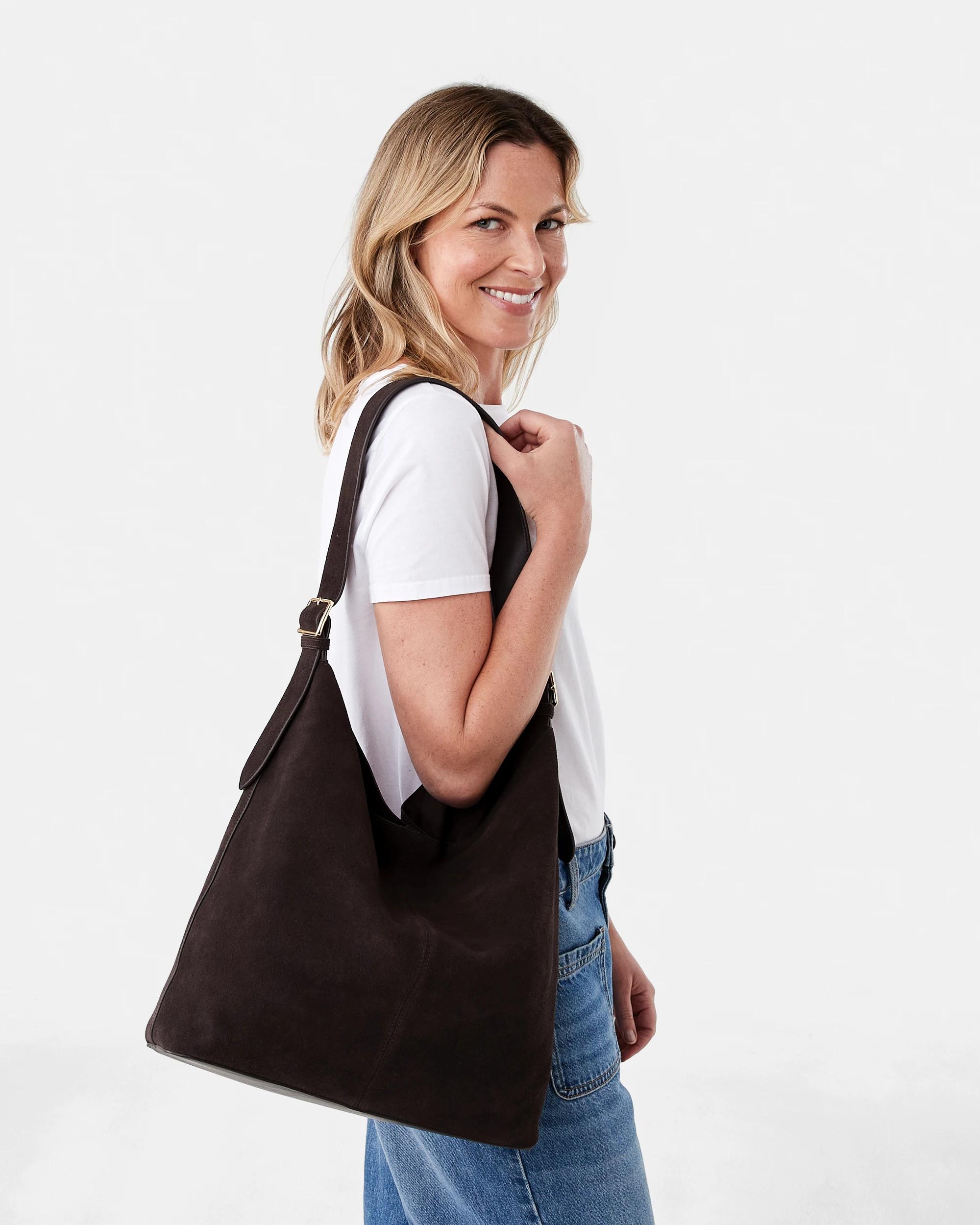 5 Leather Tote Bag Deep Fudge, 5 of 5