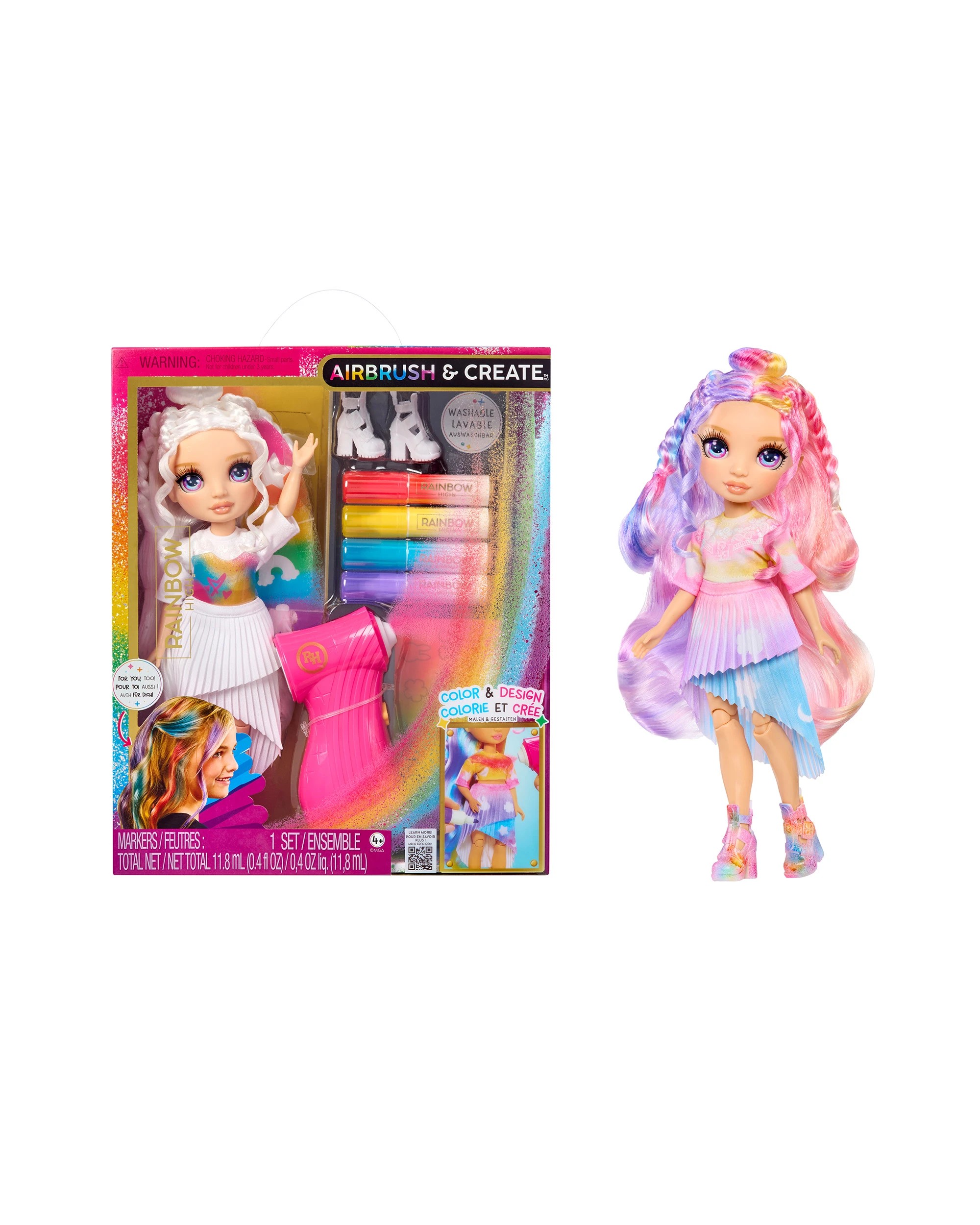 1 Rainbow High Air Brush & Create Fashion Doll, 1 of 8