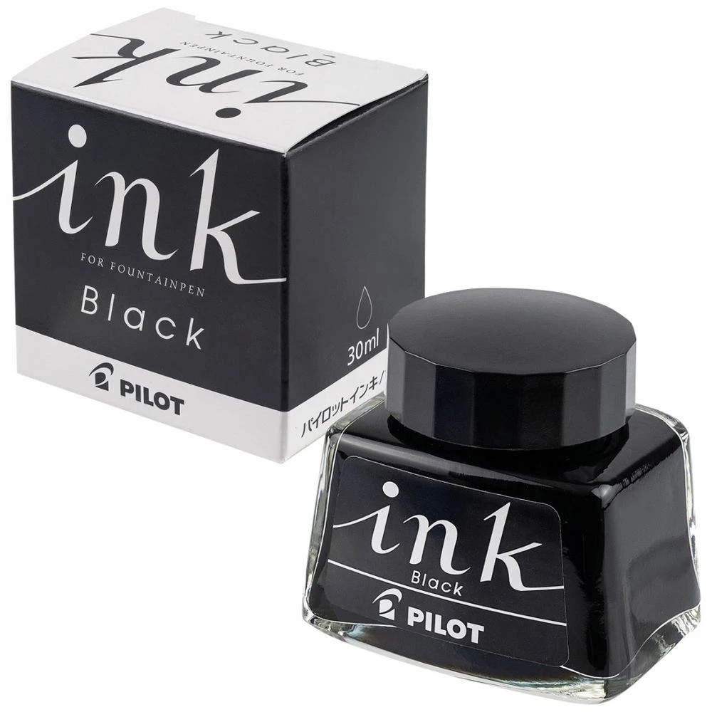 1 PILOT INK-30-B Ink Bottle 30ml Black, 1 of 3