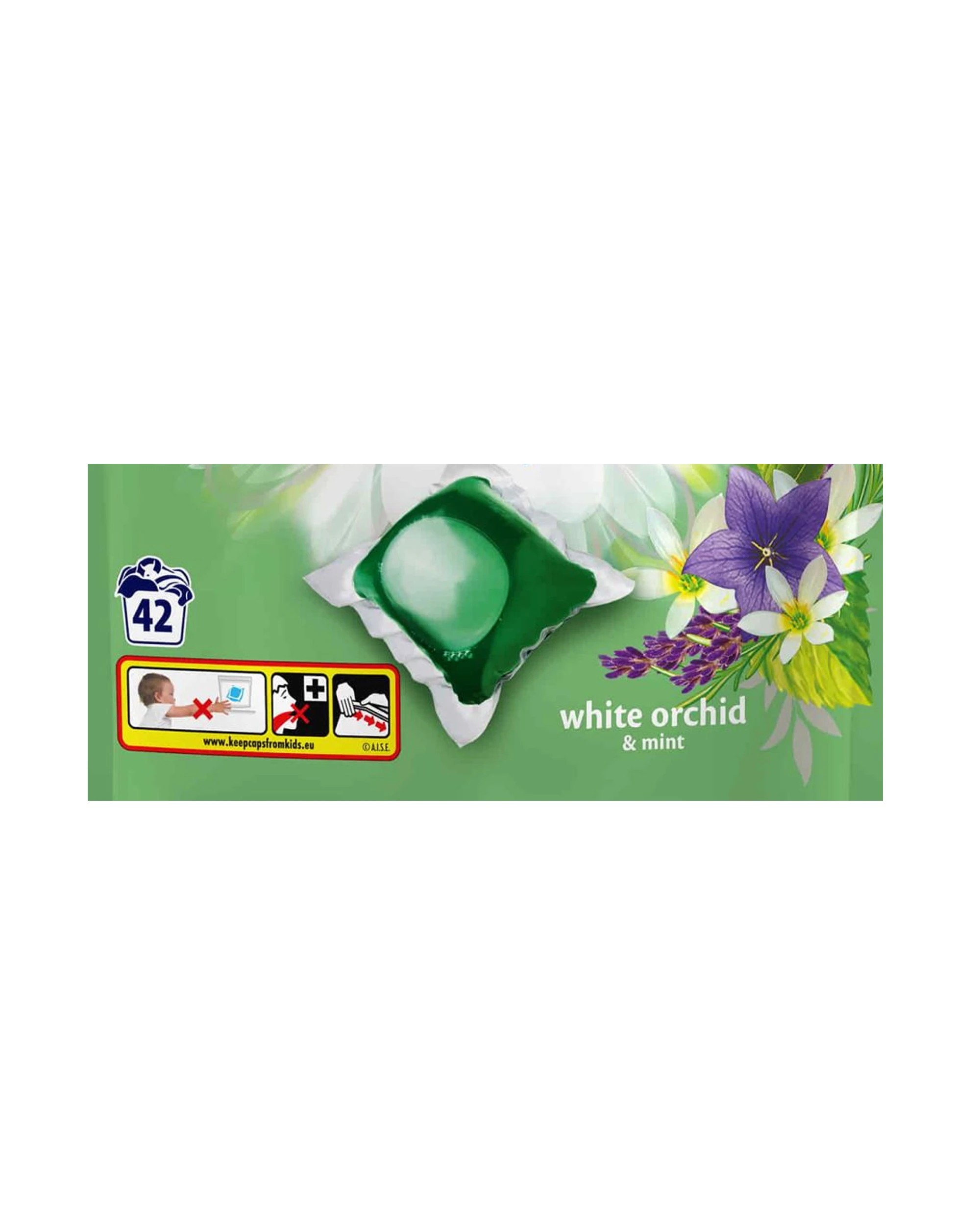 3 Omo 42pc Detergent Laundry CapsulesOrchid MintPreMeasured Resealable Bag, 3 of 3