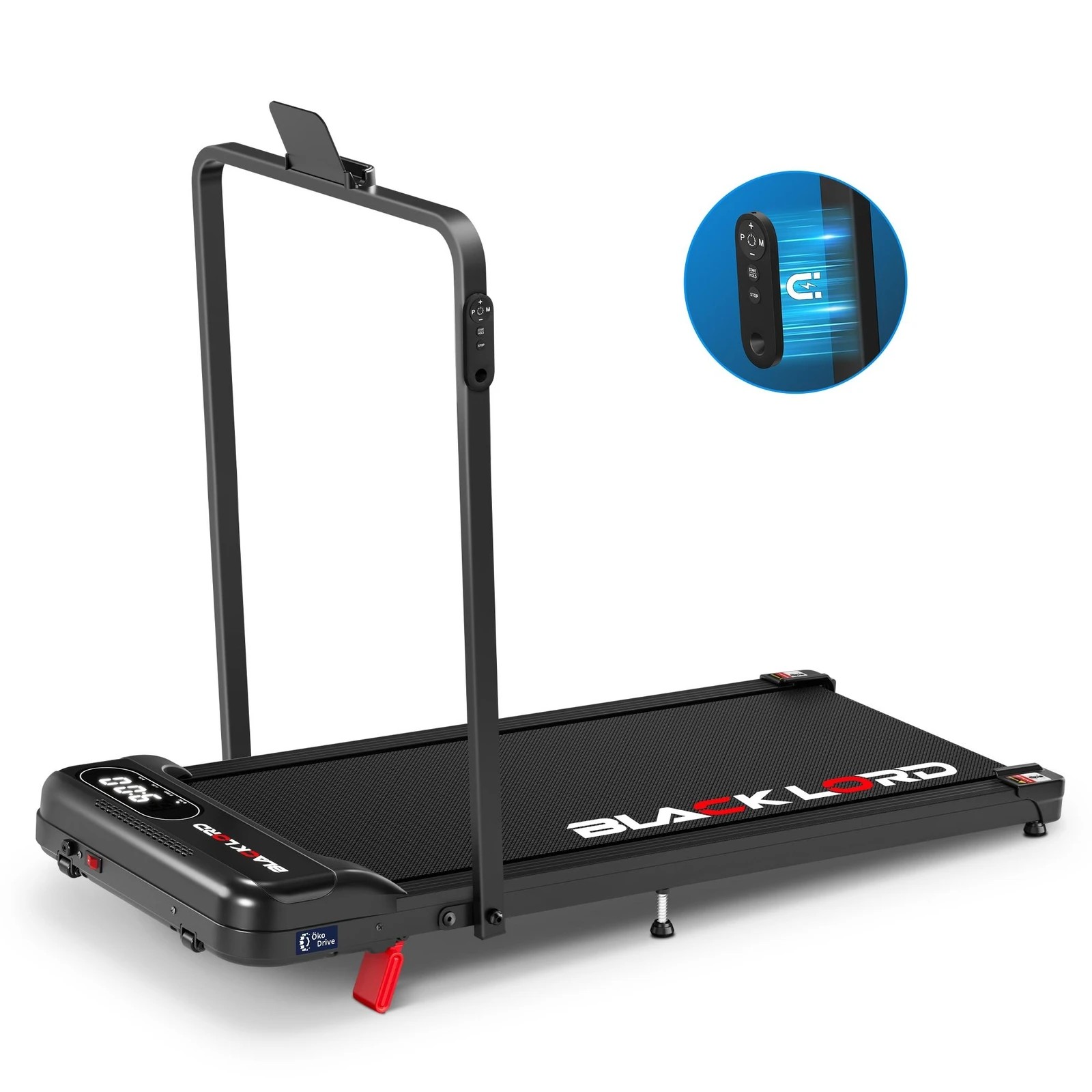 1 Black Lord Treadmill Electric Walking Pad Folding Incline Magnetic Remote - Black, 1 of 10