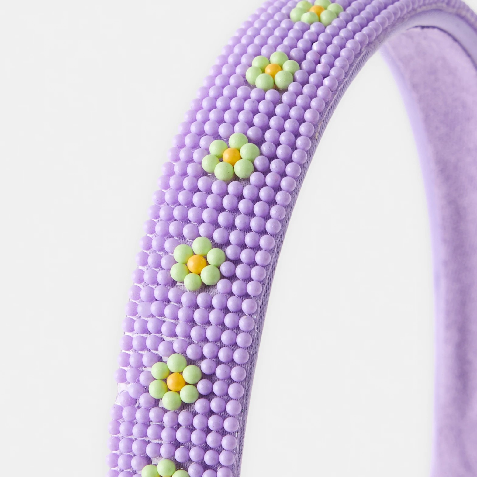 2 Flower Beaded Headband - Purple, 2 of 4
