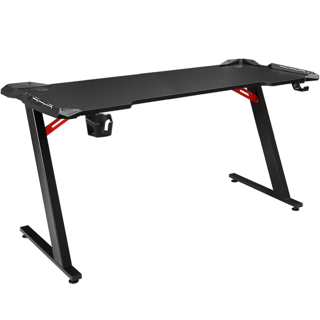 1 Artiss Gaming Desk Computer Desks LED Light 140CM - Black, 1 of 4