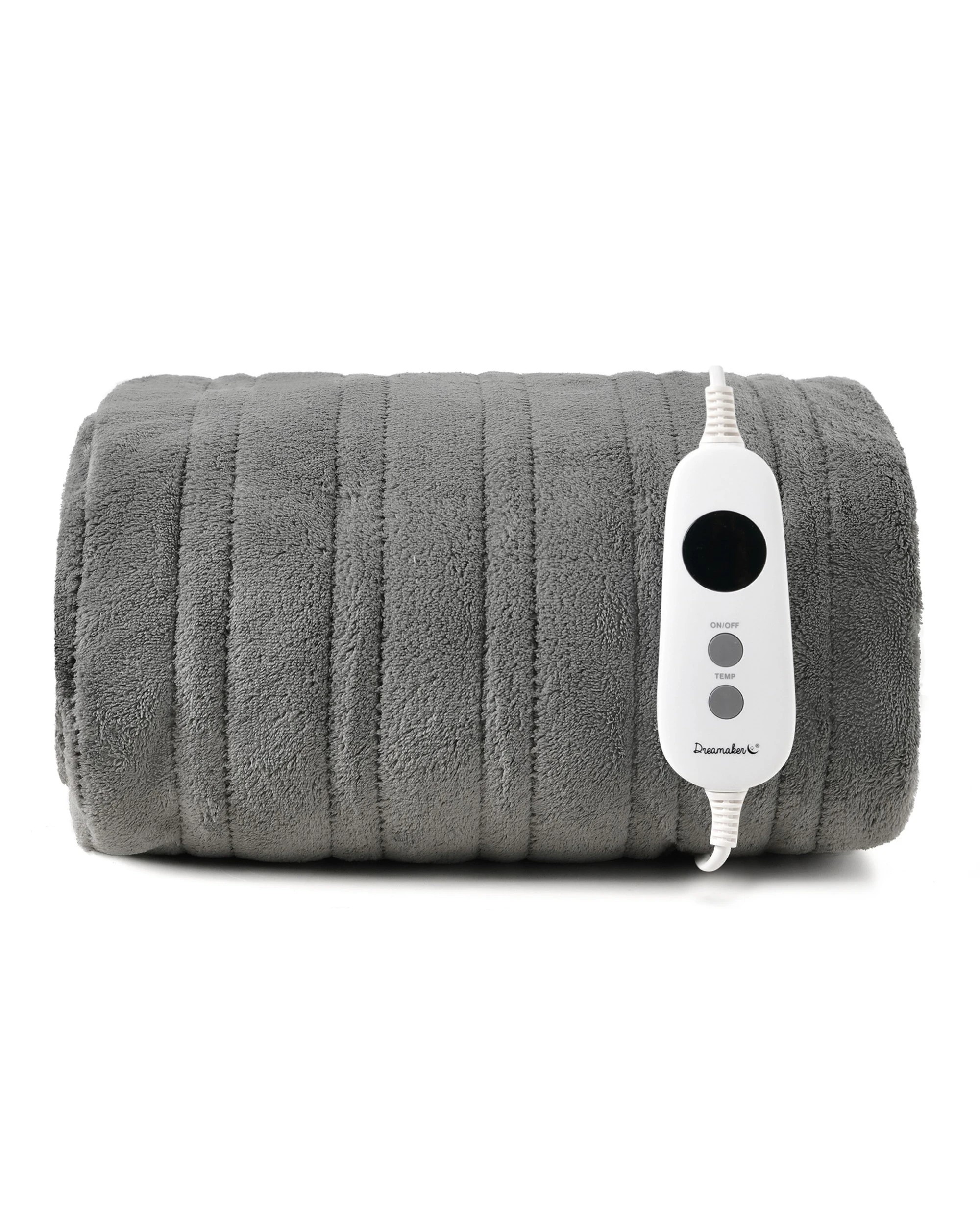 2 Dreamaker Kingston Coral Fleece Electric Heated Throw Blanket 130x160cm - Silver, 2 of 7