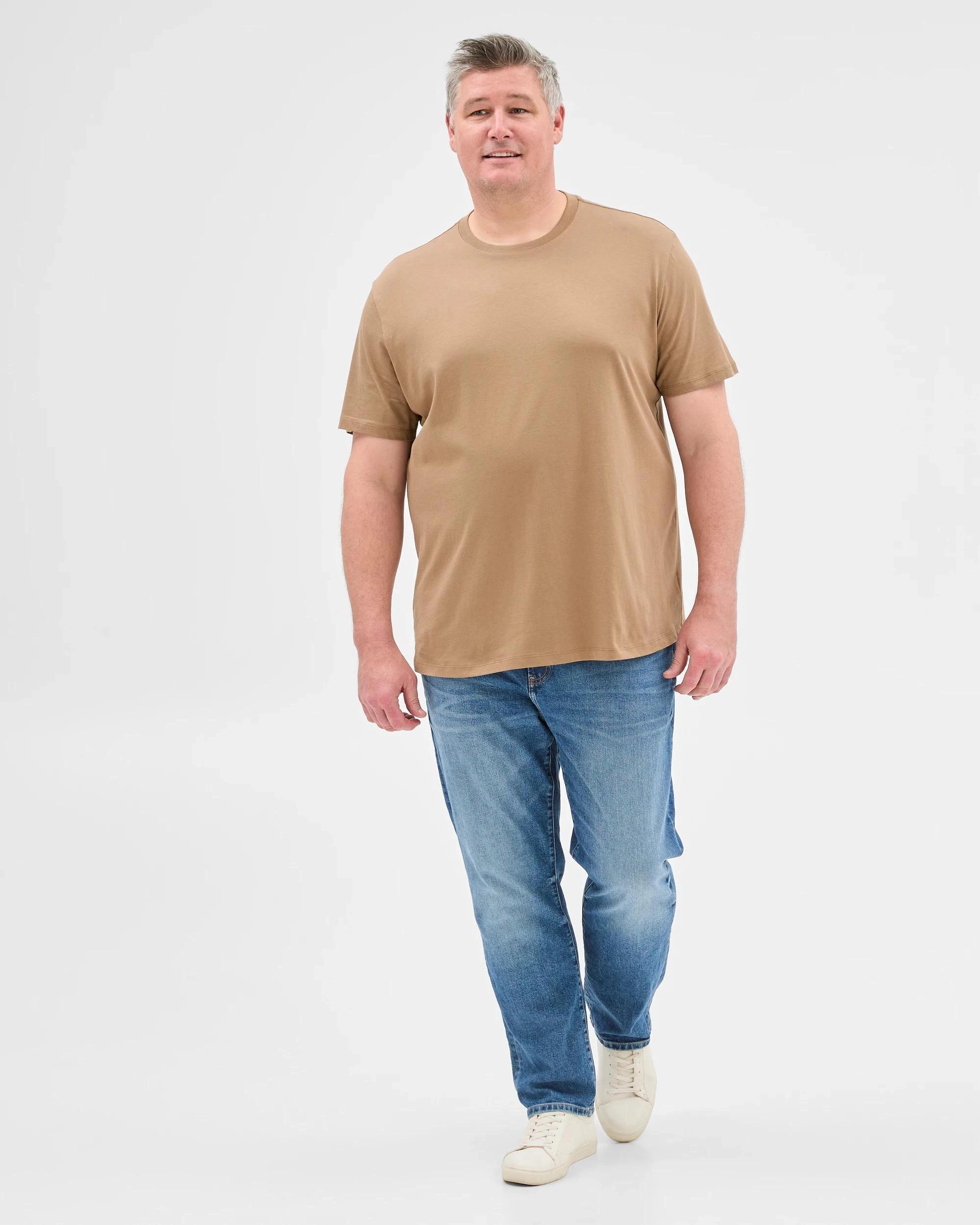 1 Target Man Plus Plus Size Australian Cotton Crew T-Shirt SEPIA, 1 of 5