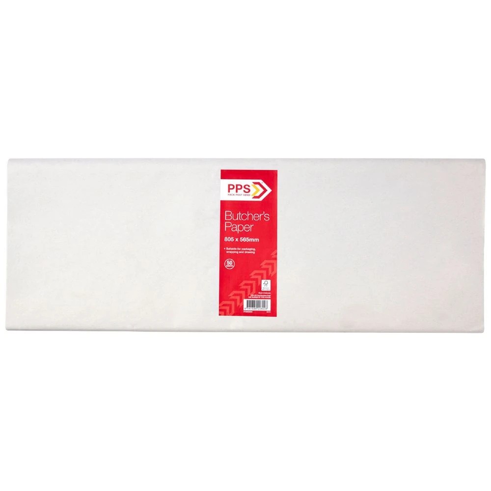 1 PPS 805 x 565mm Butchers Paper 50 Sheet Pack, 1 of 2