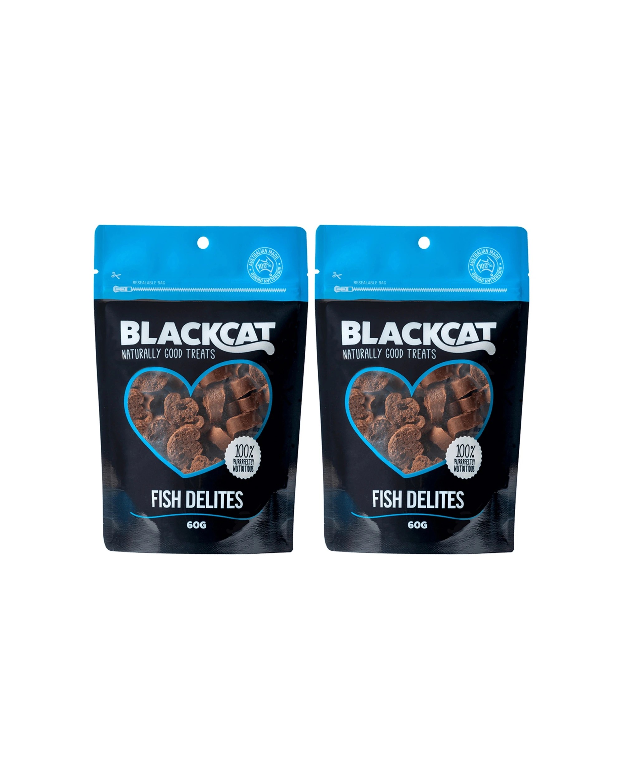 1 Blackcat Fish Delites Cat Treats 2 Pack Soft Chewy Omega 3 And 6 - Brown, 1 of 3