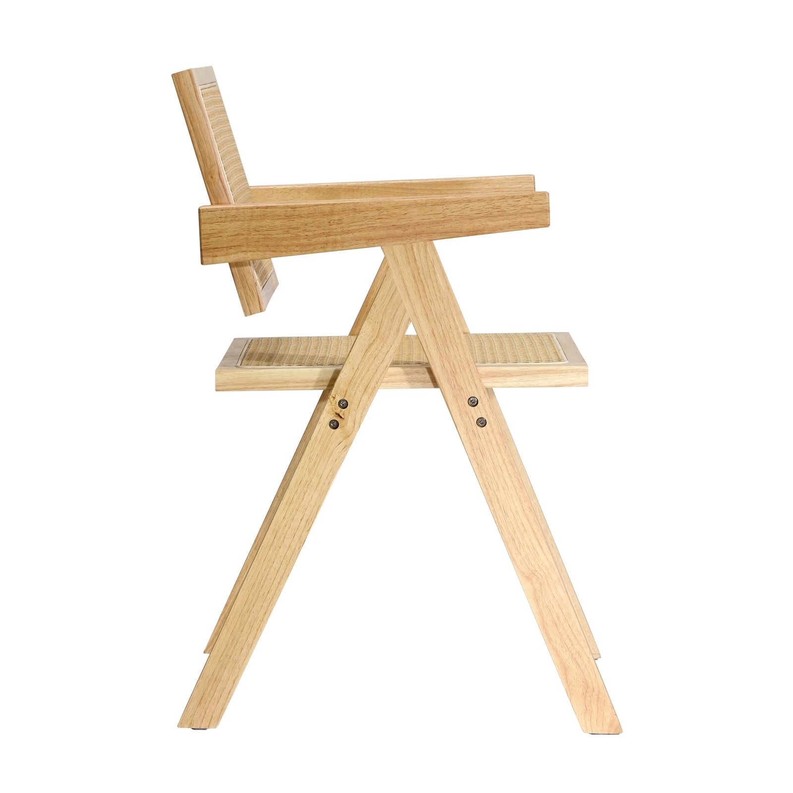 9 Oikiture 4x Dining Chairs Rattan Chair Wooden Accent Chair - Natural, 9 of 10