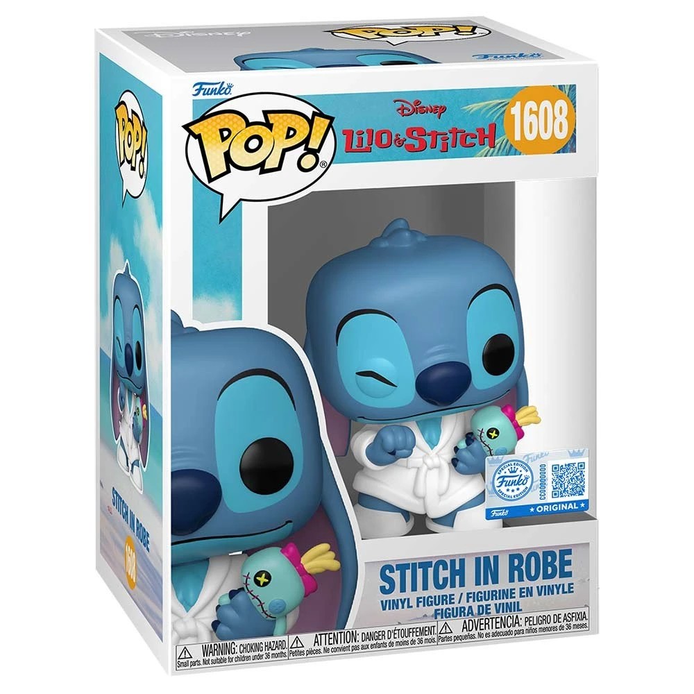 2 Disney - Lilo & Stitch - Stitch in Robe Pop! VInyl Figure, 2 of 2
