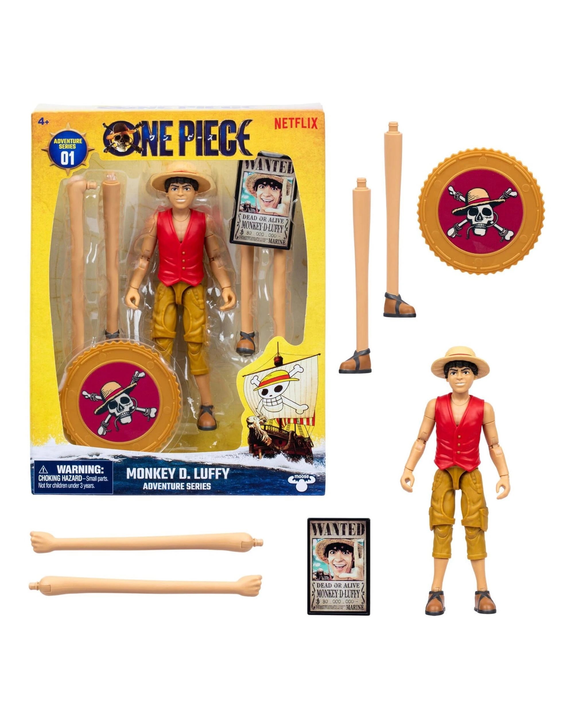 2 One Piece Netflix Adventure Series 1 Monkey D Luffy Action Figure, 2 of 9