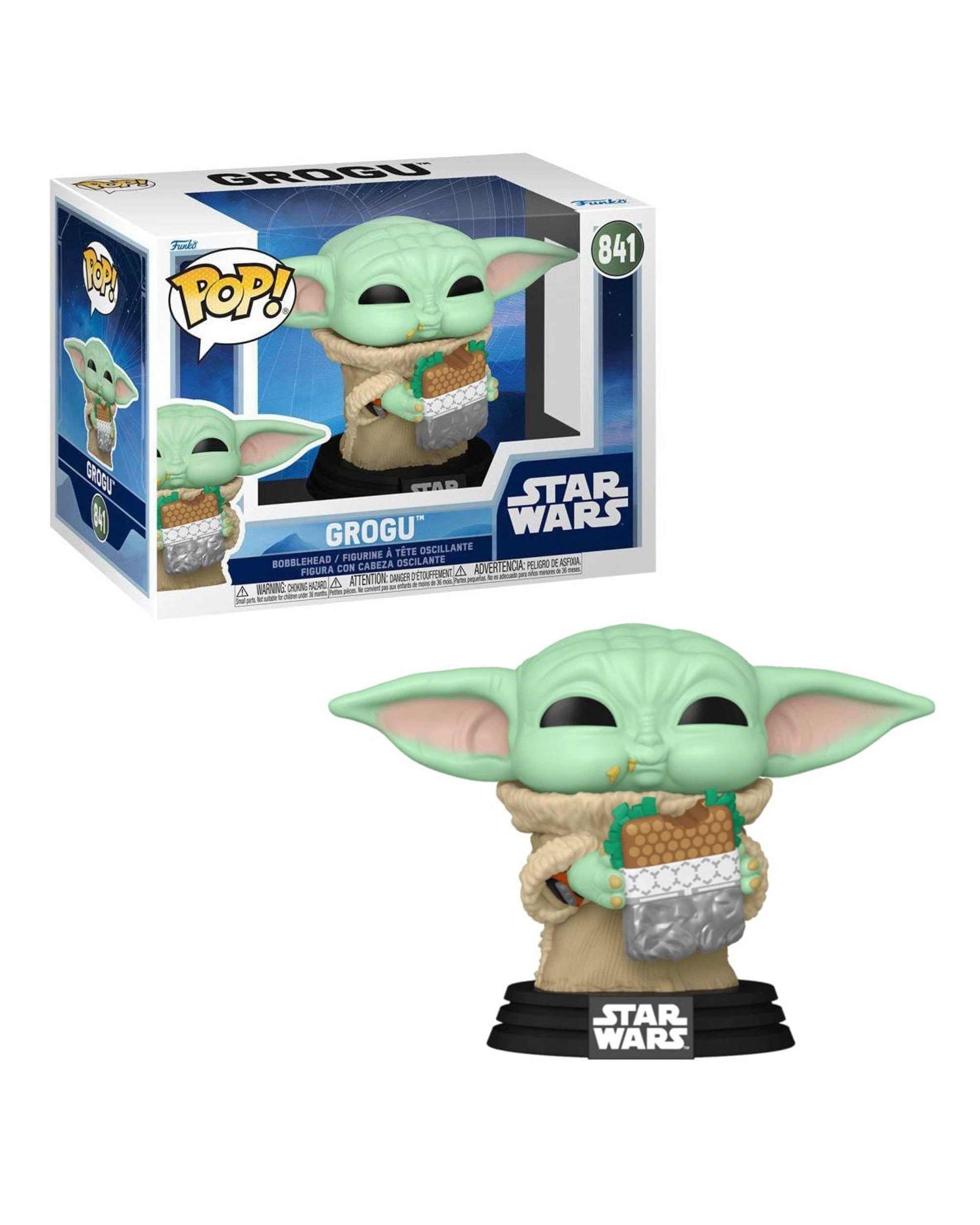 1 Star Wars The Mandalorian and Grogu Grogu With Food Funko POP! Vinyl, 1 of 3
