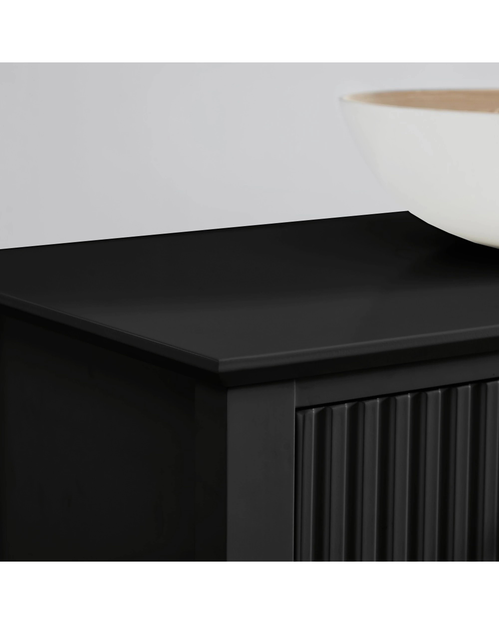 7 Alpine Bay Zara Fluted Console Table 100cm - Black, 7 of 8