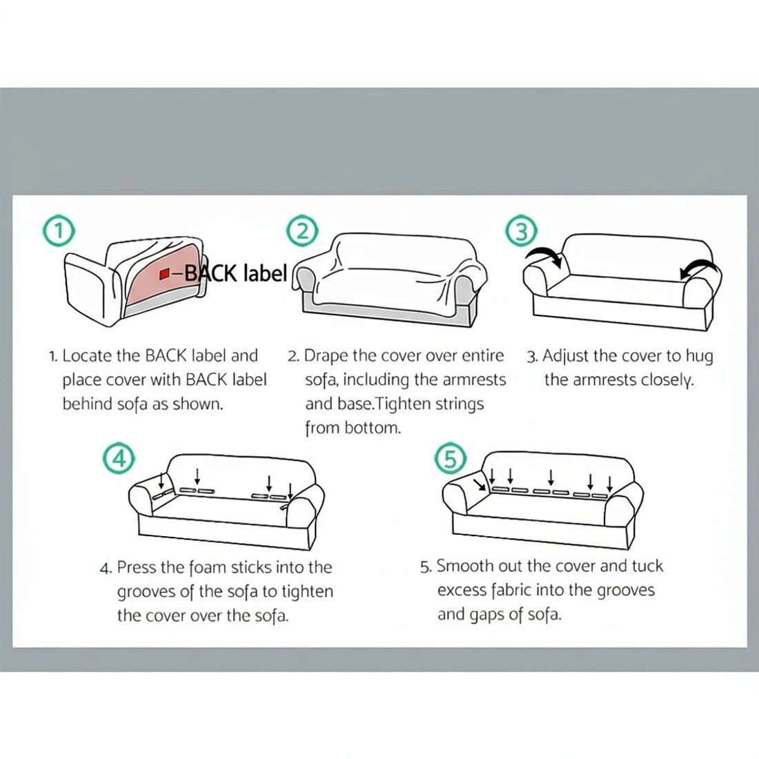 5 Artiss Sofa Cover Couch Covers 1 Seater Velvet Agate Green - Green, 5 of 5