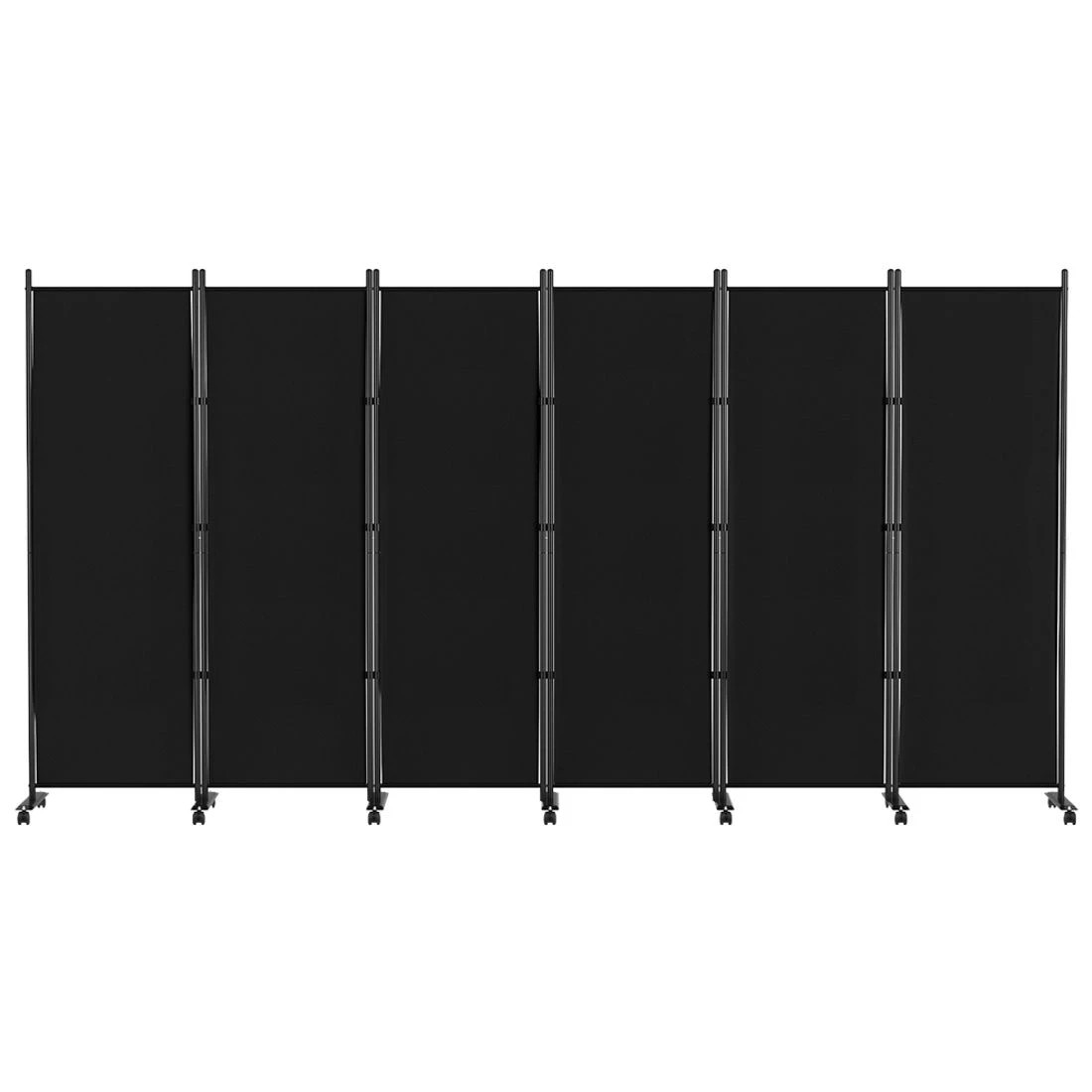 4 Artiss 6 Panel Room Divider Screen 323cm Wheel Fabric
 - black, 4 of 7