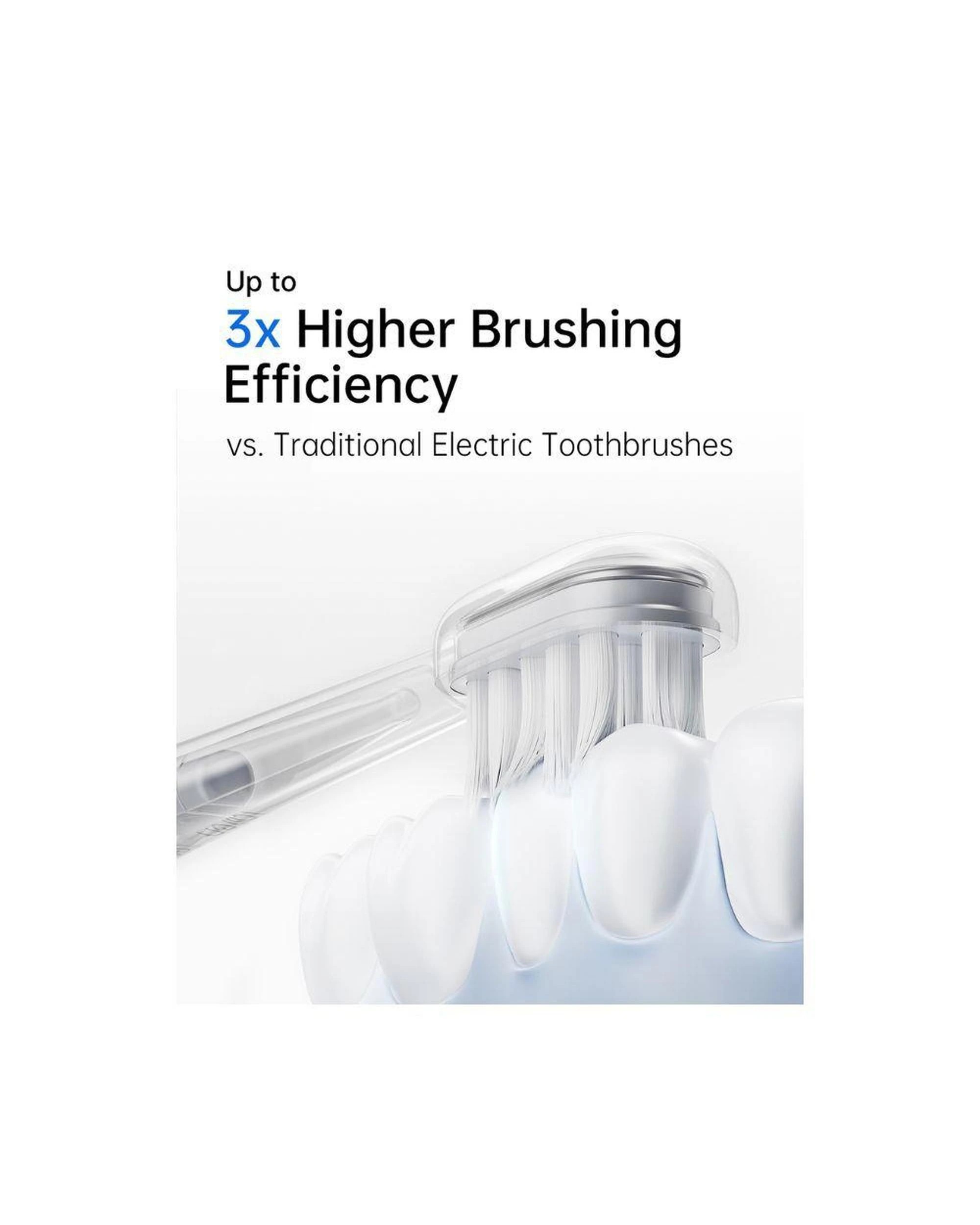 4 Laifen Wave Electric Toothbrush Stainless Steel 60 Degree Oscillation App USB C 3 Brush Heads, 4 of 10