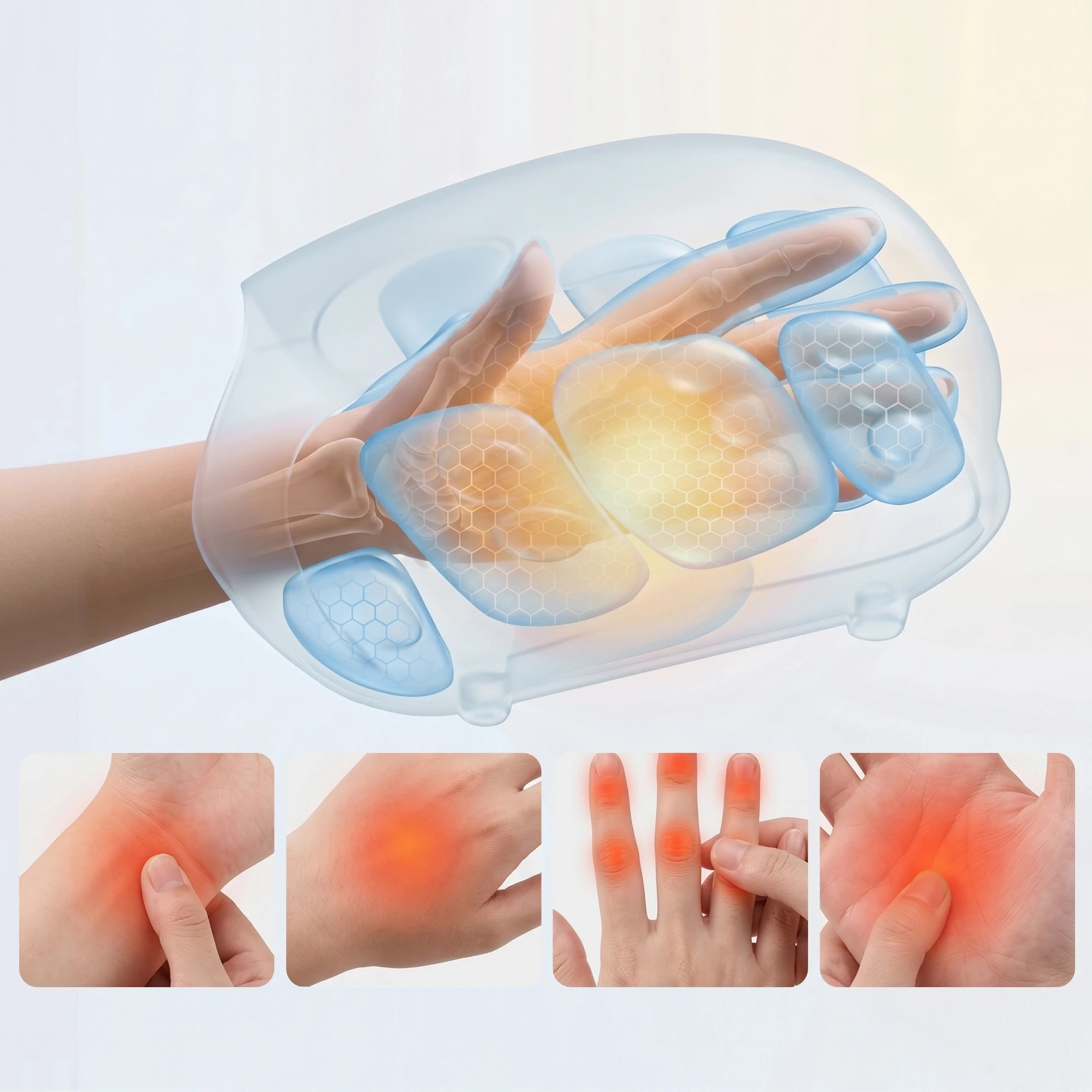 6 Livemor Hand Massager Cordless Hand Massager with Heat & Compression for Arthritis and Carpal Tunnel - White, 6 of 9