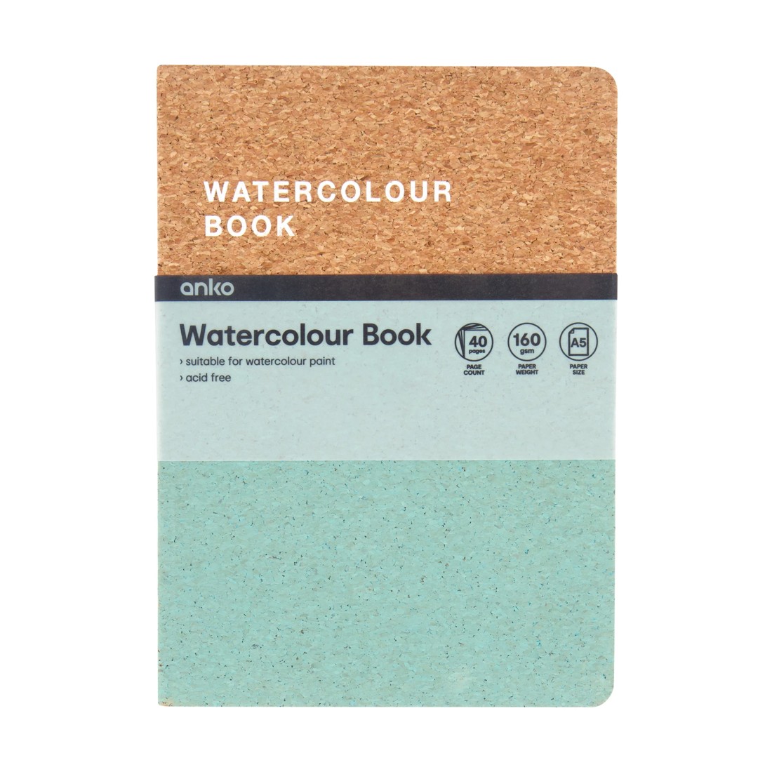 1 A5 Watercolour Book - Aqua, 1 of 6