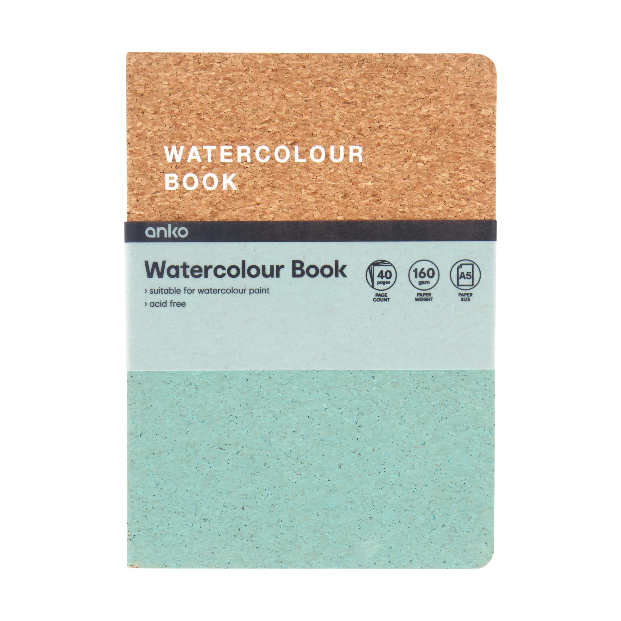 1 A5 Watercolour Book - Aqua, 1 of 6