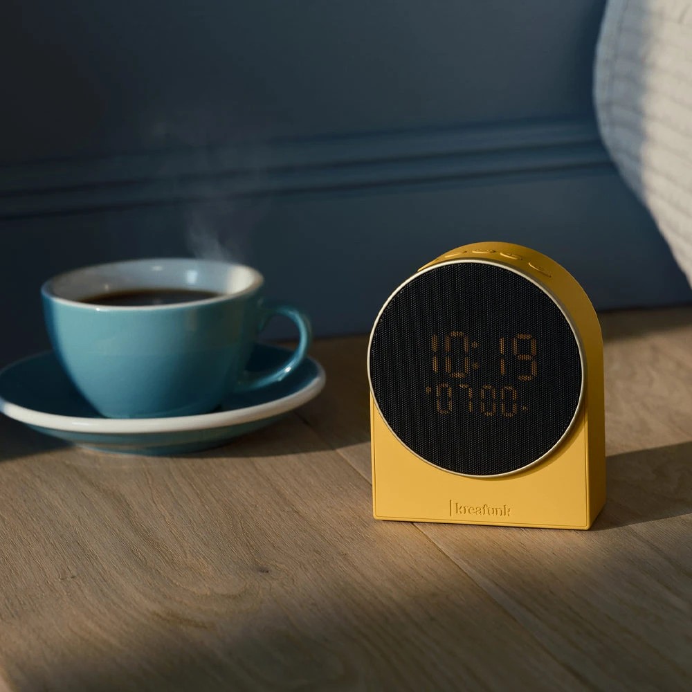 2 Kreafunk Ivy Alarm Clock W/ Bluetooth Speaker - Mango Burst - Orange, 2 of 3