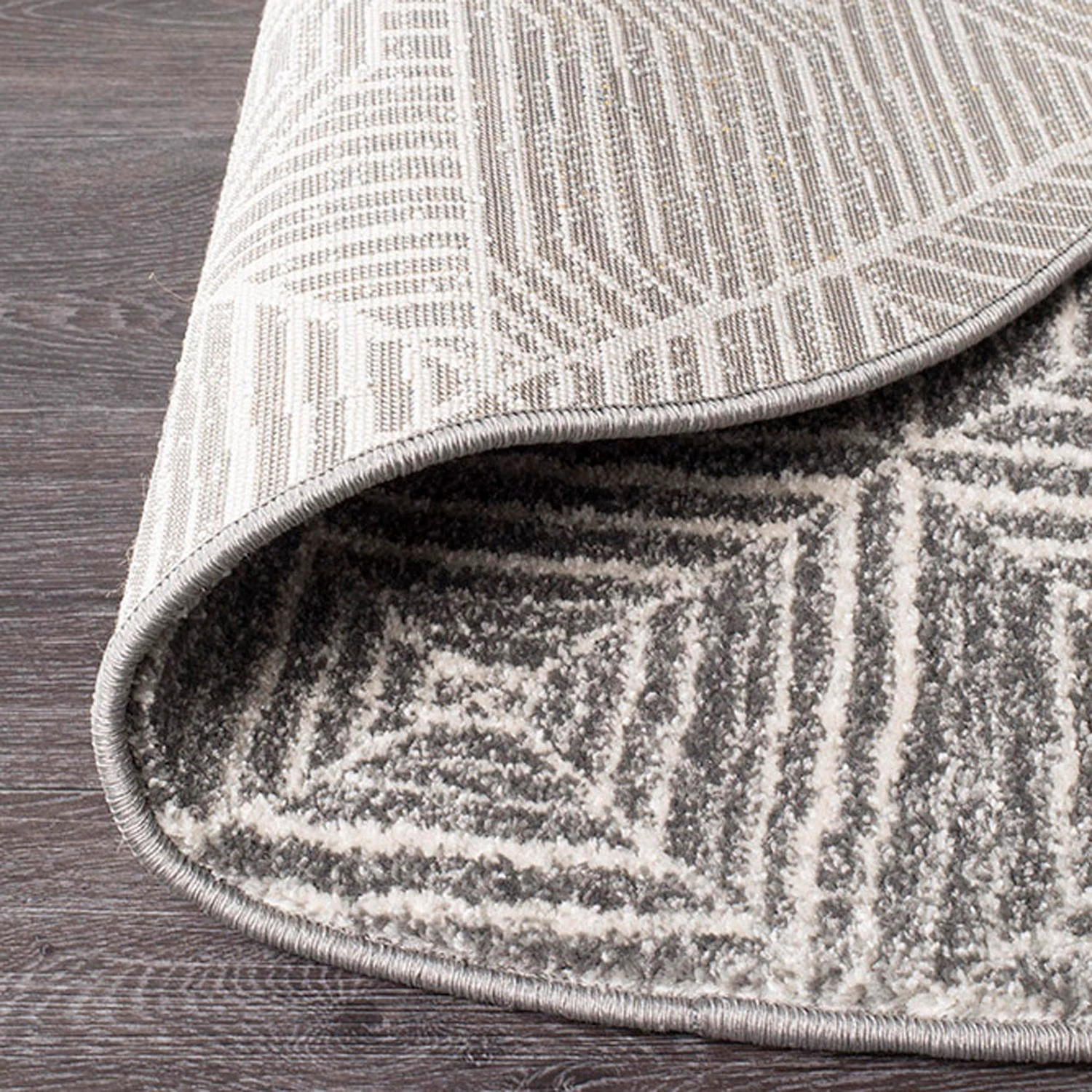 5 Common Ground Rugs Bluebay 457 200x200cm Round - Medium Pet Friendly Rug - Silver, 5 of 5