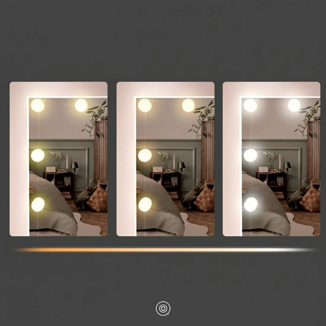 6 Artiss Dressing Table Set Stool 10 Led Bulbs  Debbie - White, 6 of 8