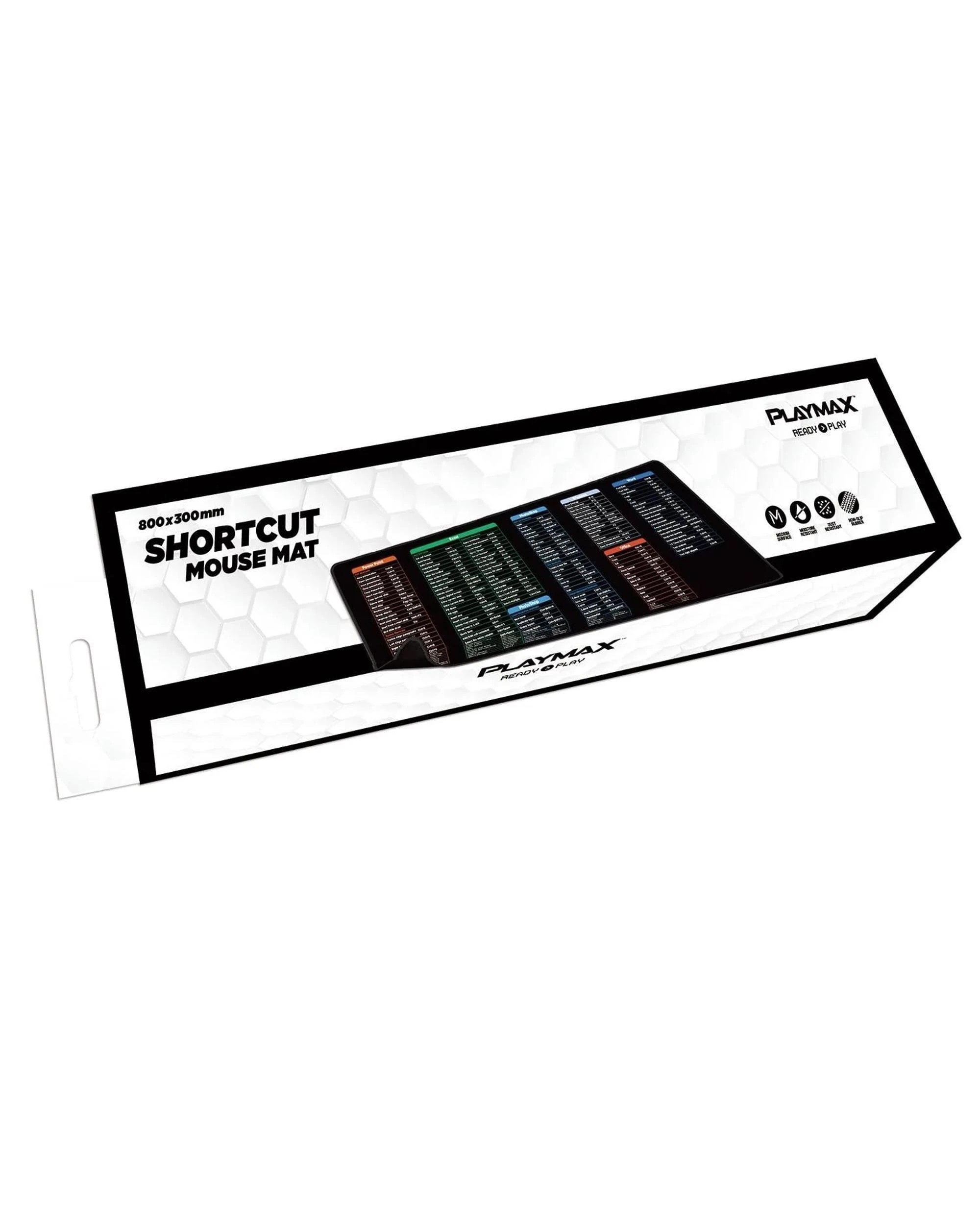 3 Playmax Shortcut Mouse Mat - Black, 3 of 3