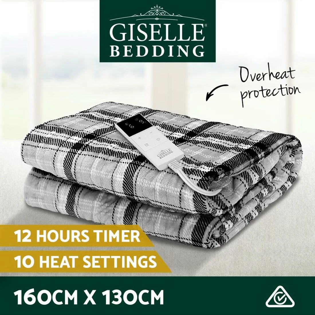 4 Giselle Electric Throw Rug Heated Blanket - Multi, 4 of 10