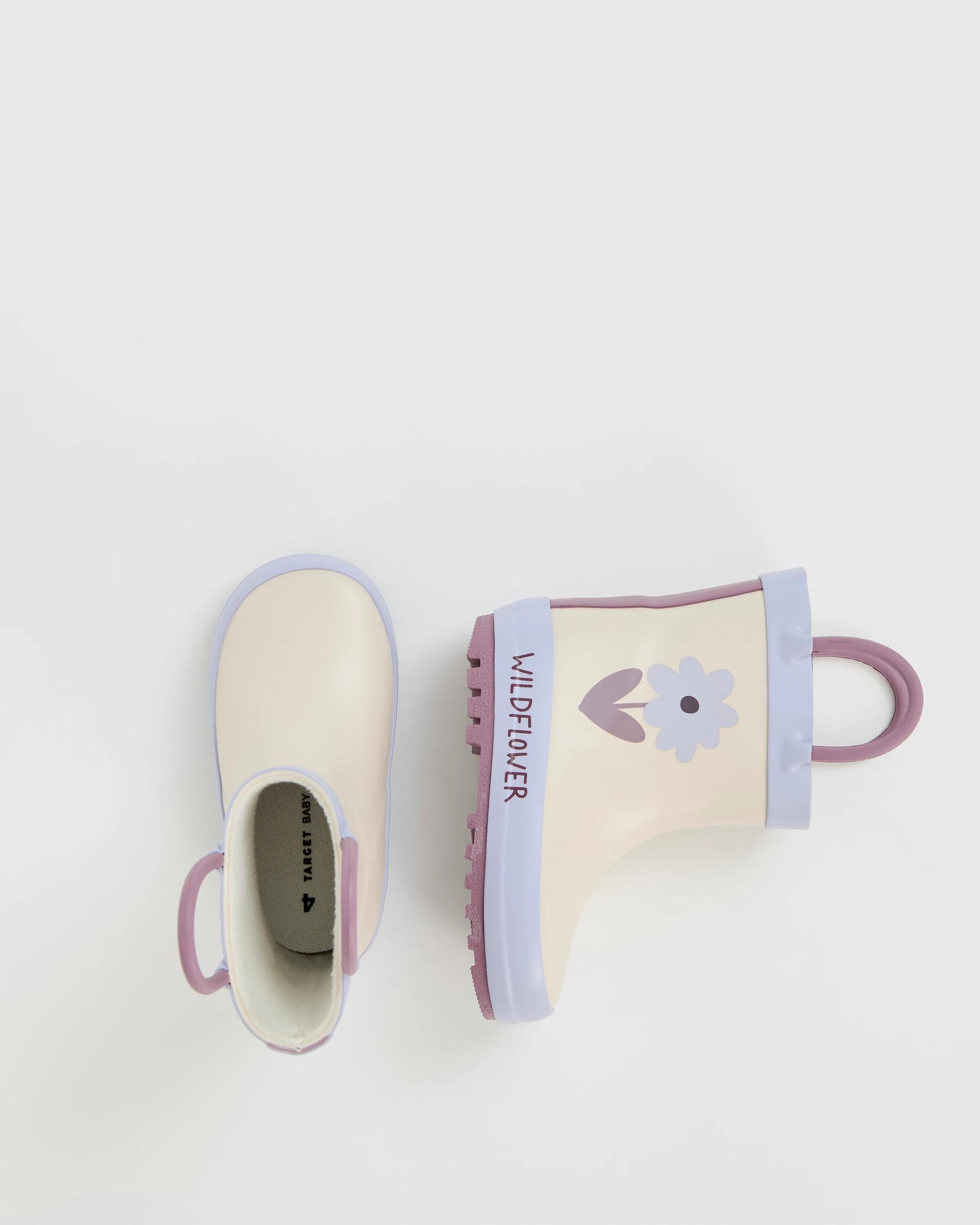 3 Target Baby Novelty Wildflower Rainboots LILAC, 3 of 3