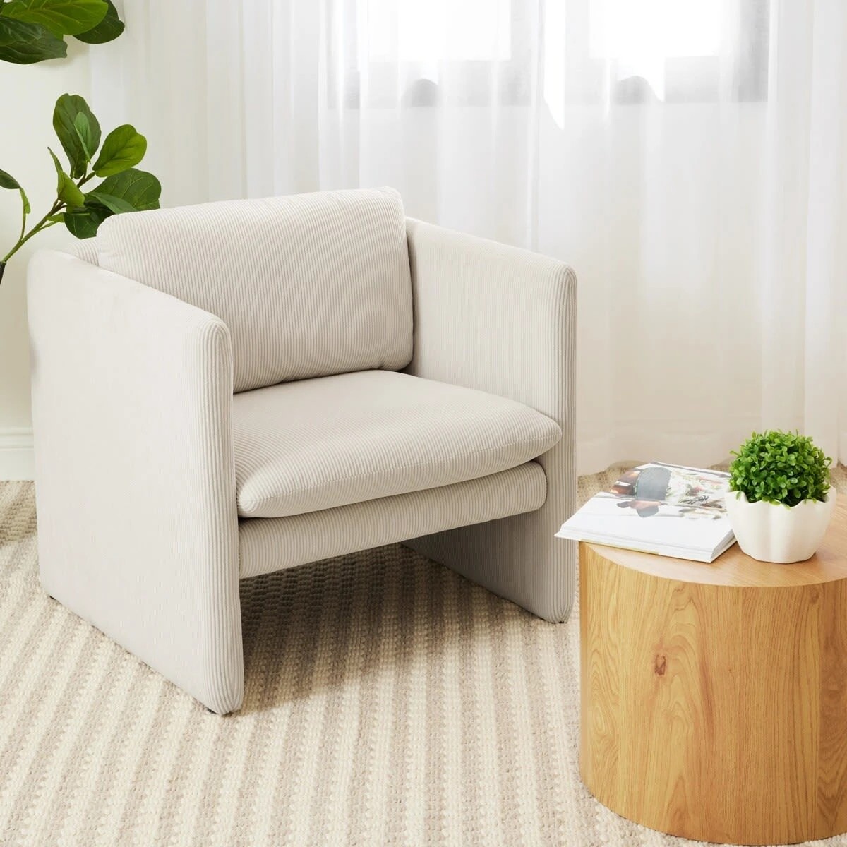 1 Henley Corduroy Lounge Chair, 1 of 10