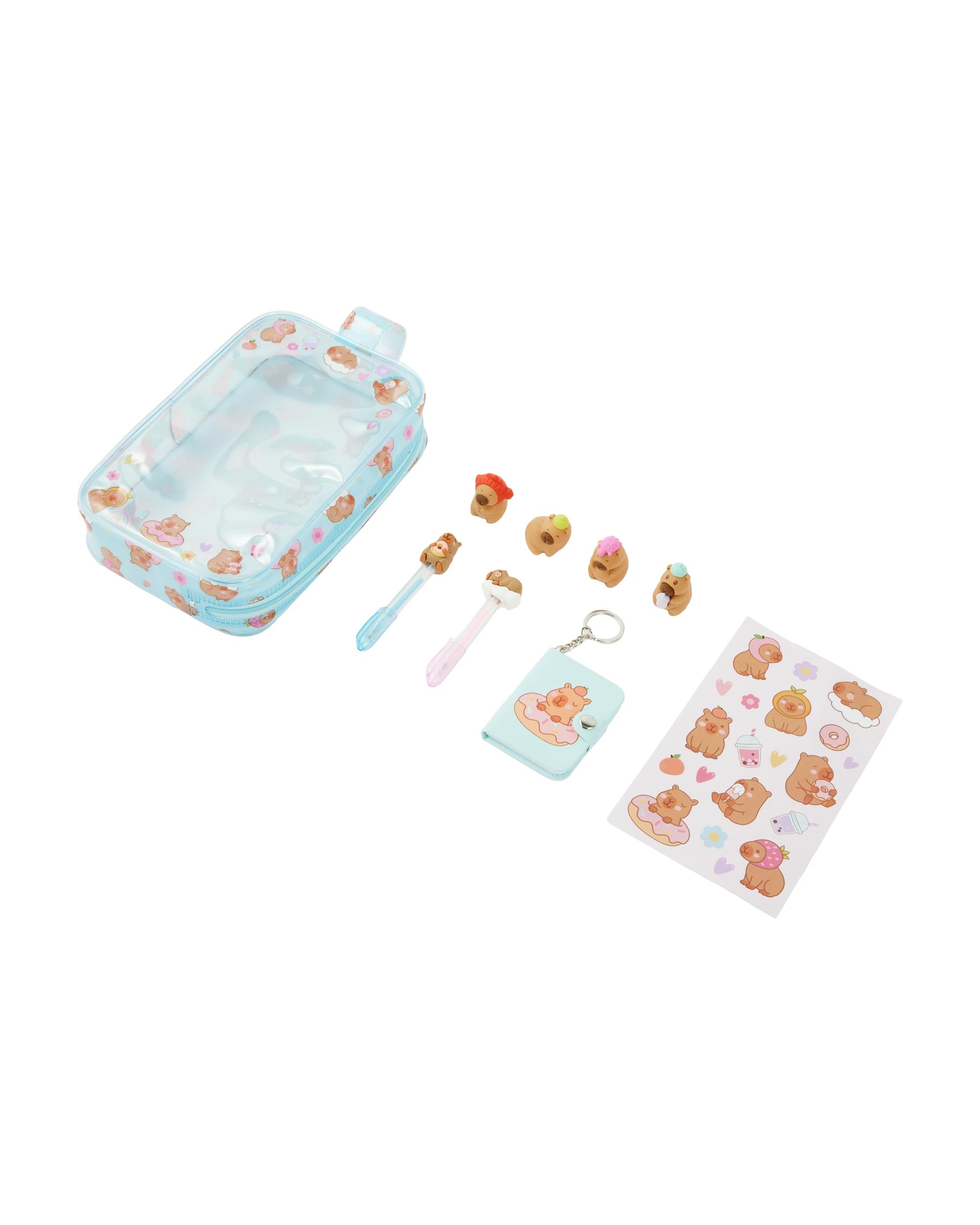 4 11 Piece Capybara Pencil Case Stationery Set, 4 of 9